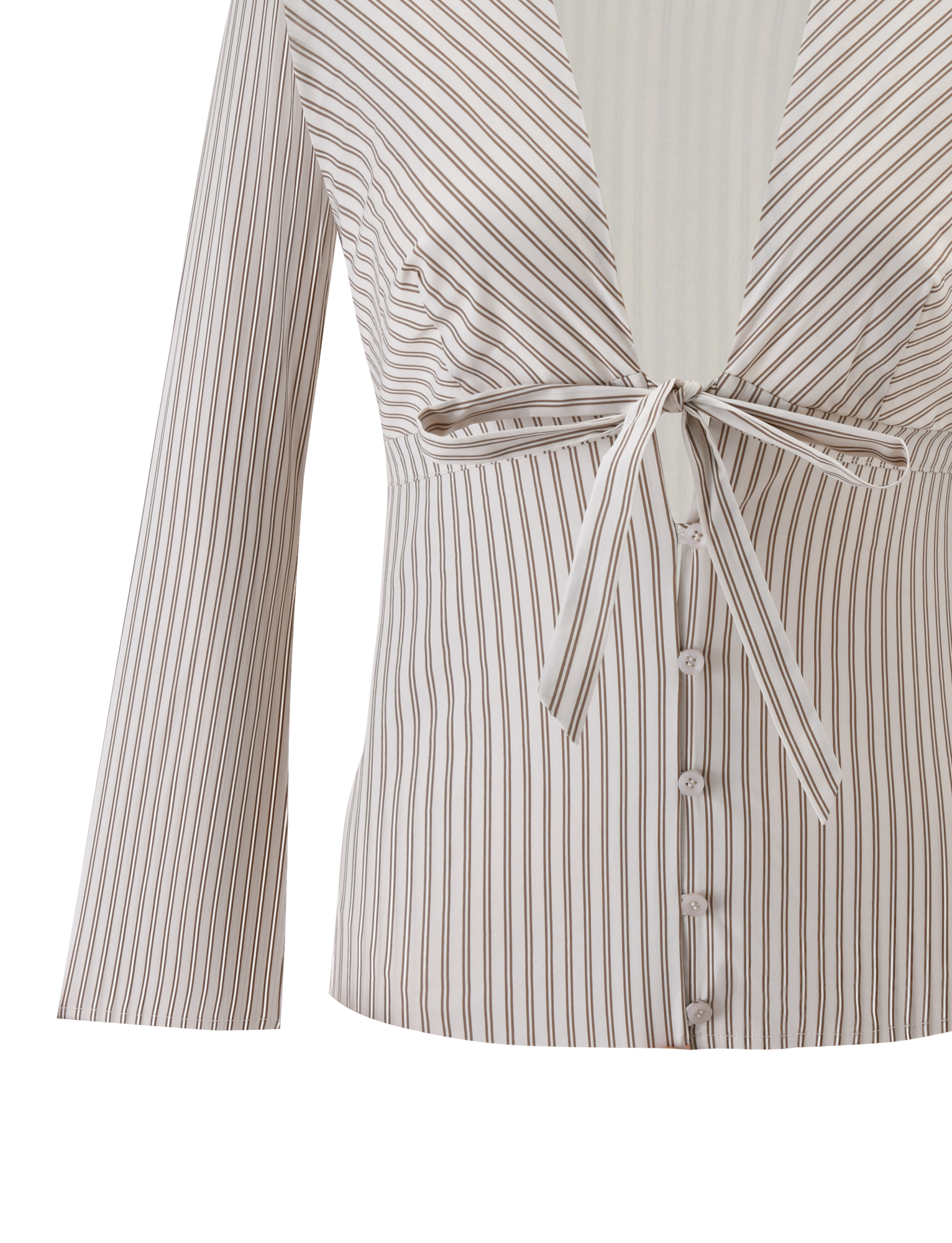 SABRINE SHIRT - BEIGE STRIPE - Image 10