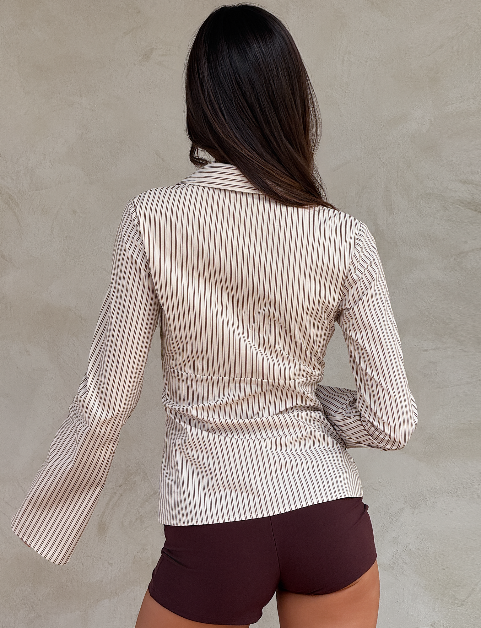 SABRINE SHIRT - BEIGE STRIPE - Image 7