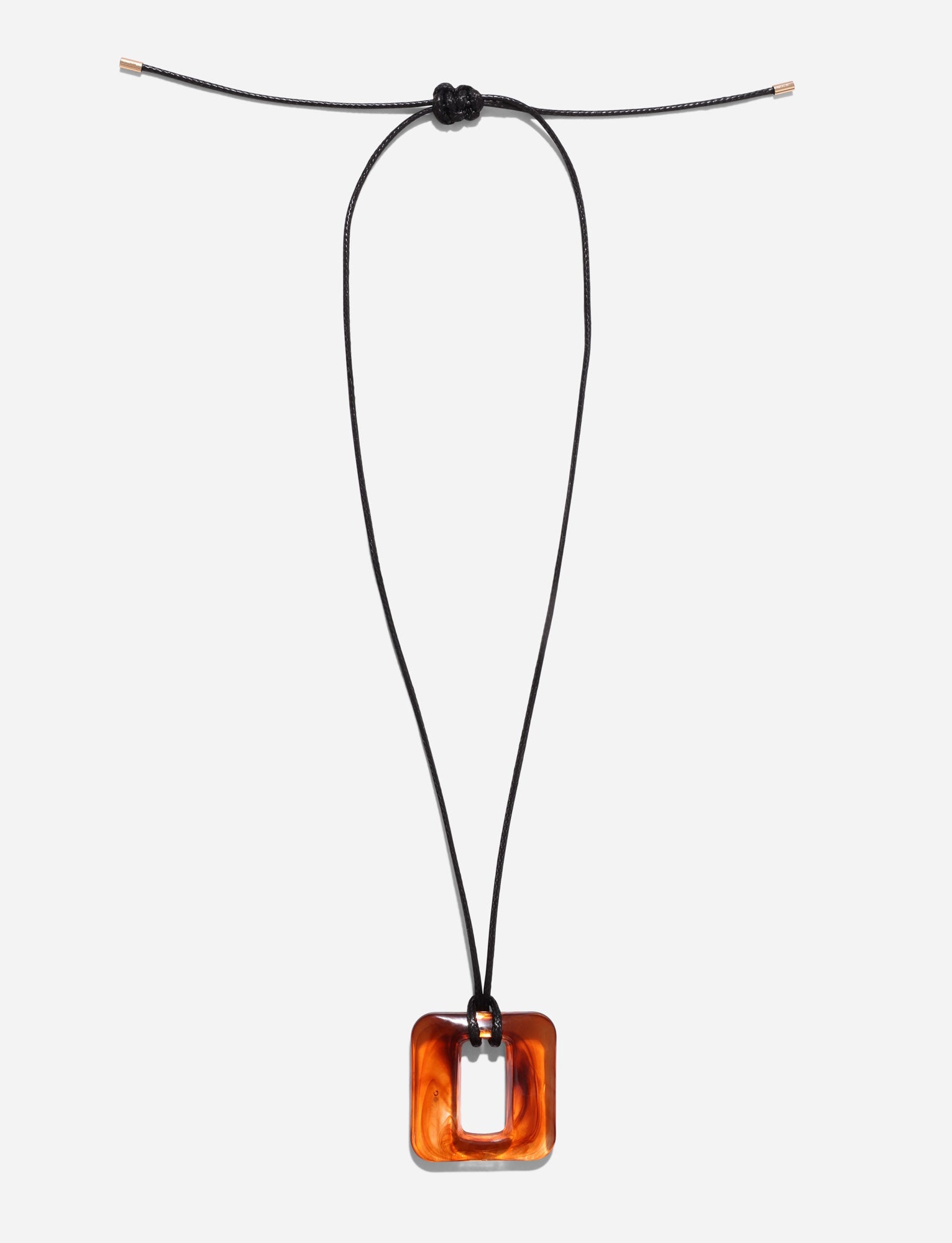 MIRREN SQUARE NECKLACE - BROWN - Image 5