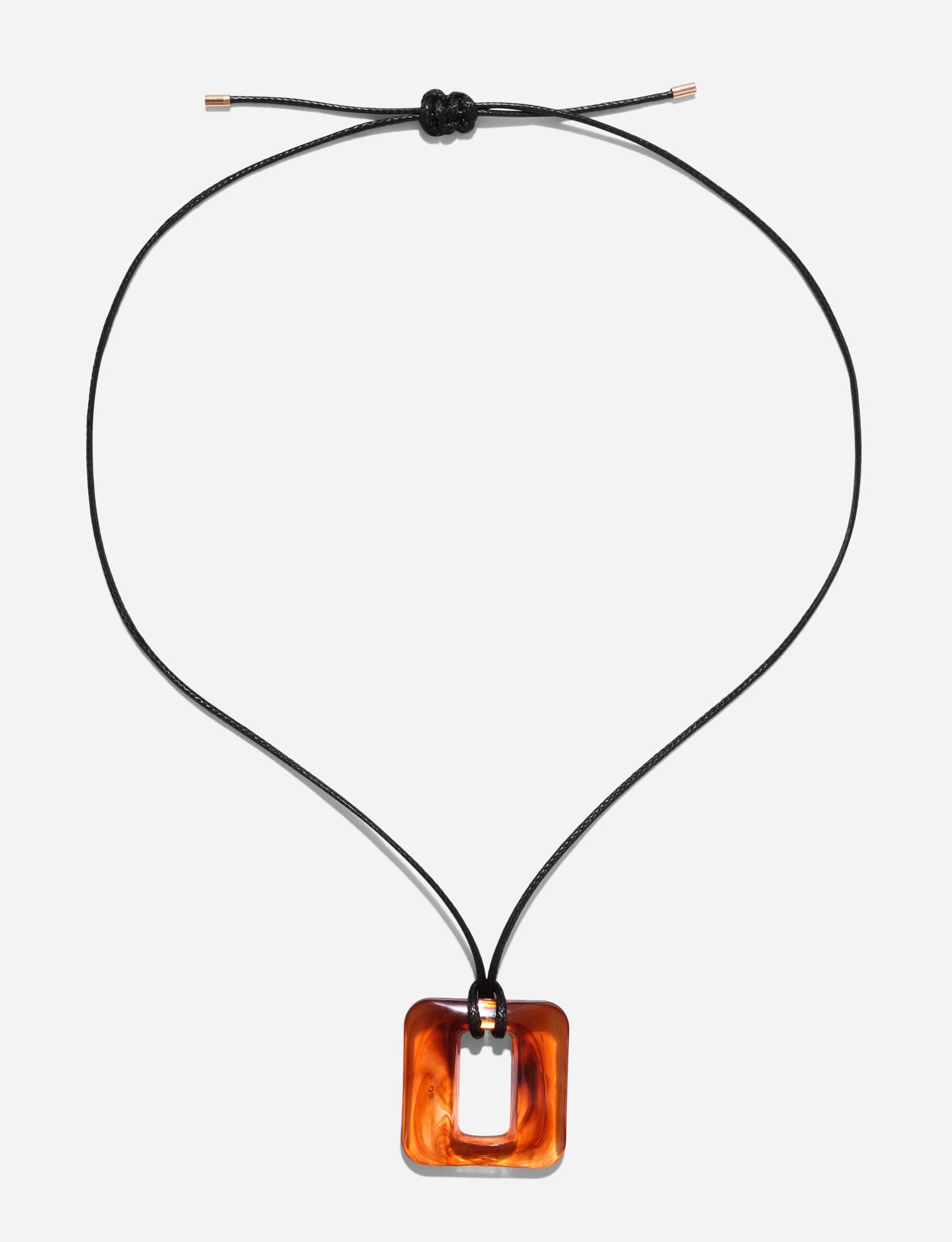 MIRREN SQUARE NECKLACE - BROWN - Image 6