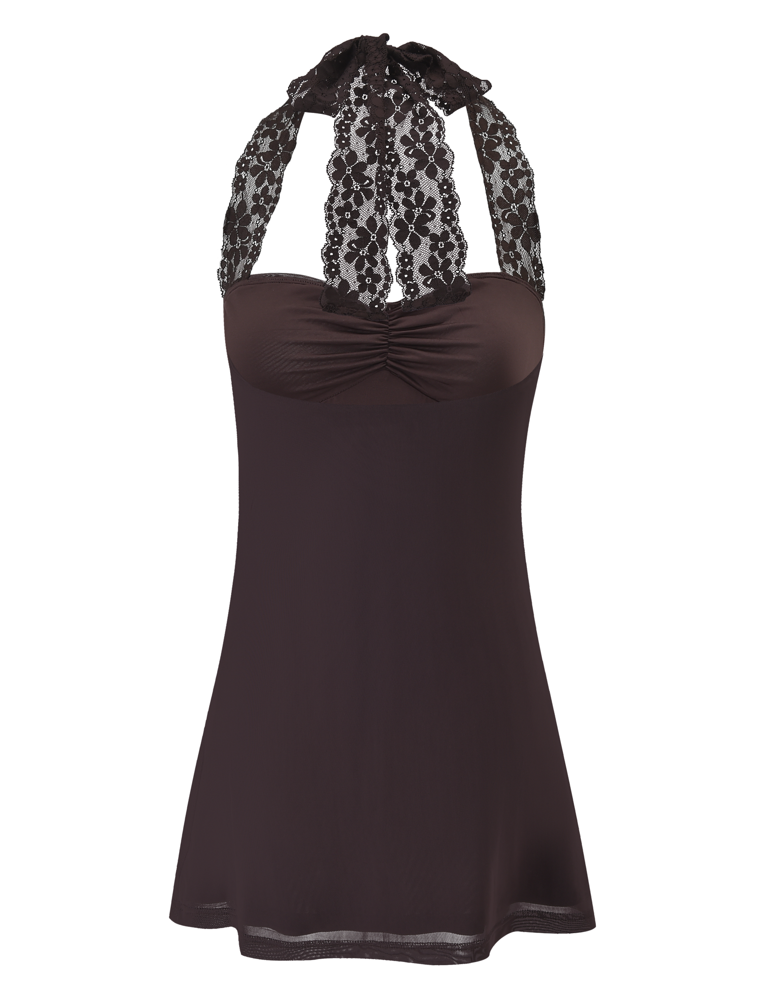 TAWNY MINI DRESS - CHOCOLATE - Image 7