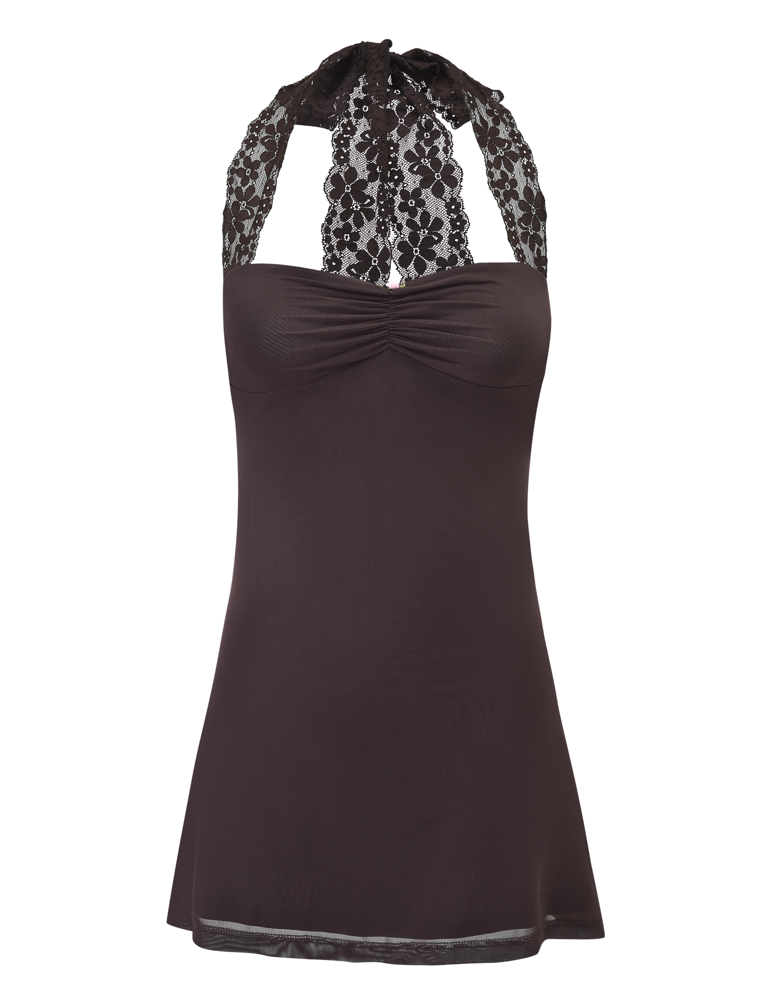 TAWNY MINI DRESS - CHOCOLATE - Image 6