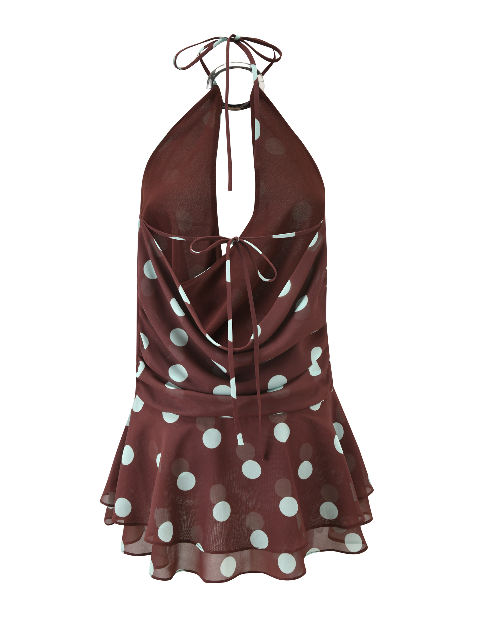INDIGO MINI DRESS 2.0 - CHOCOLATE BLUE DOT - Image 9
