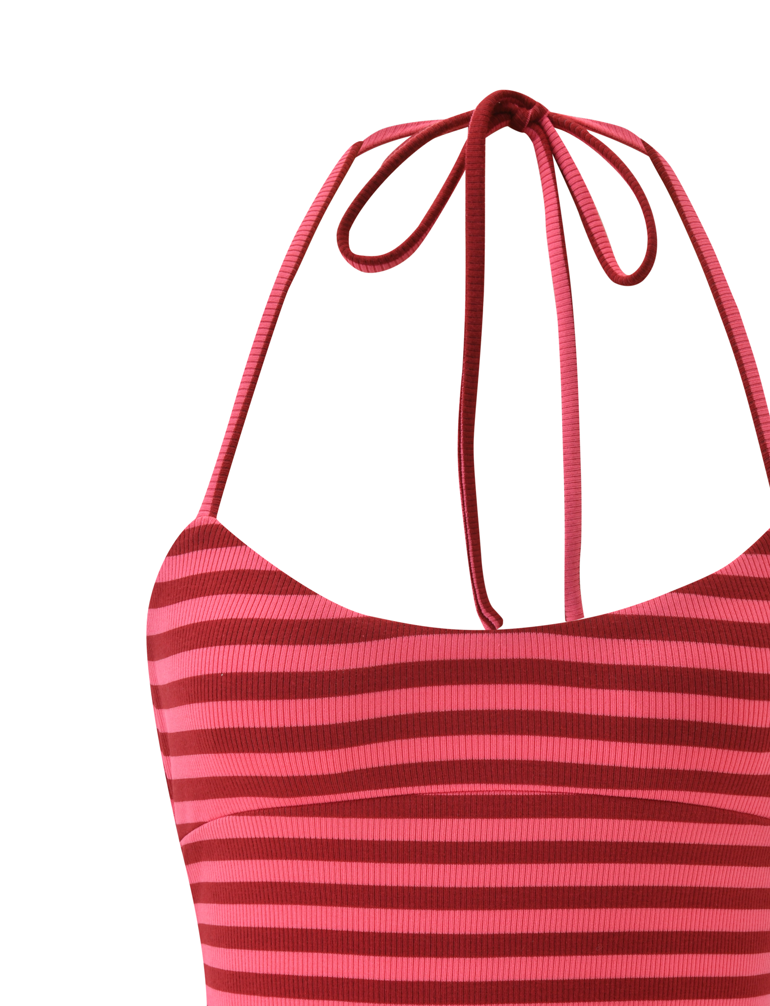 CERYS RIB TOP - PINK RED STRIPE - Image 10