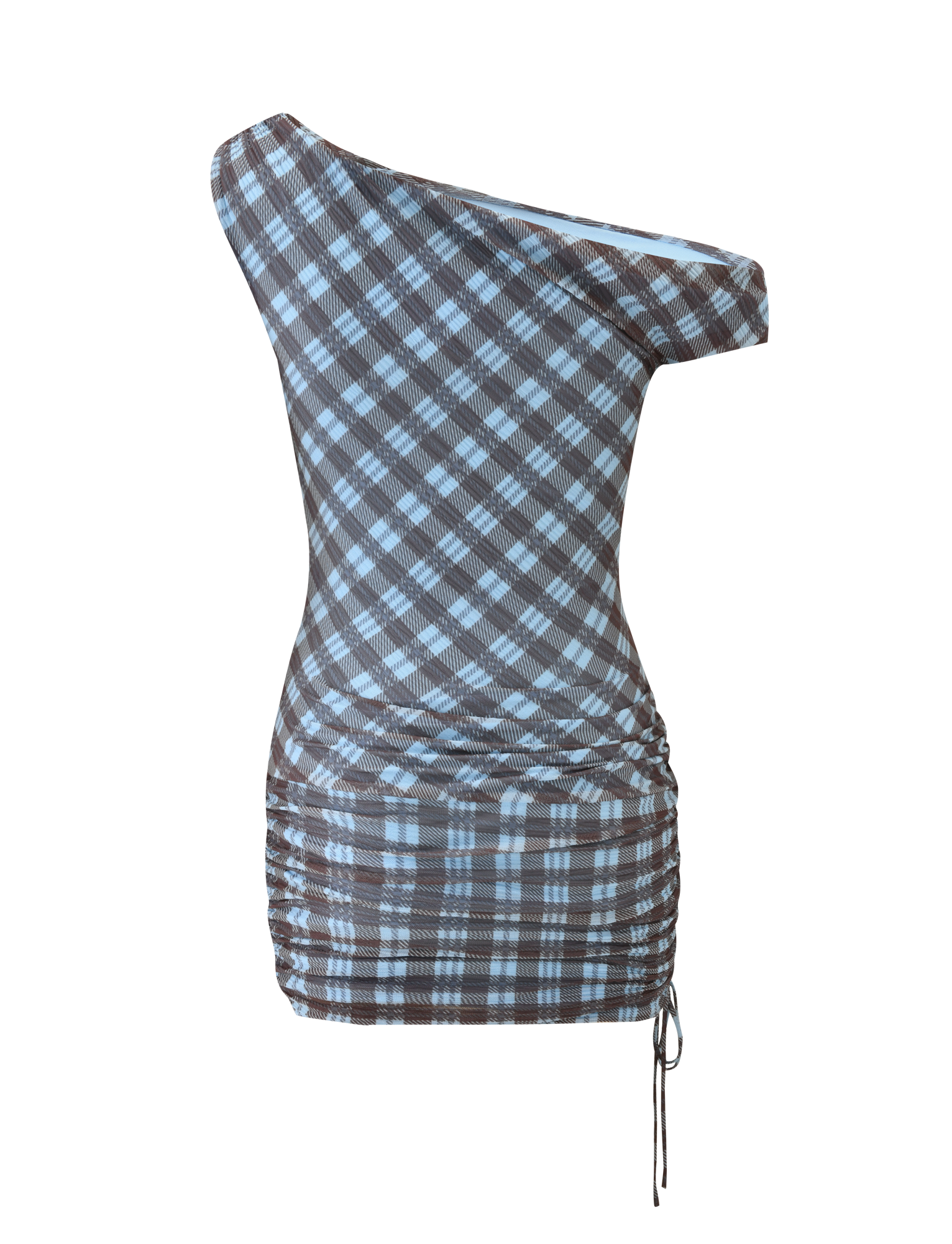 WINSLOW MINI DRESS - BLUE CHECK - Image 9