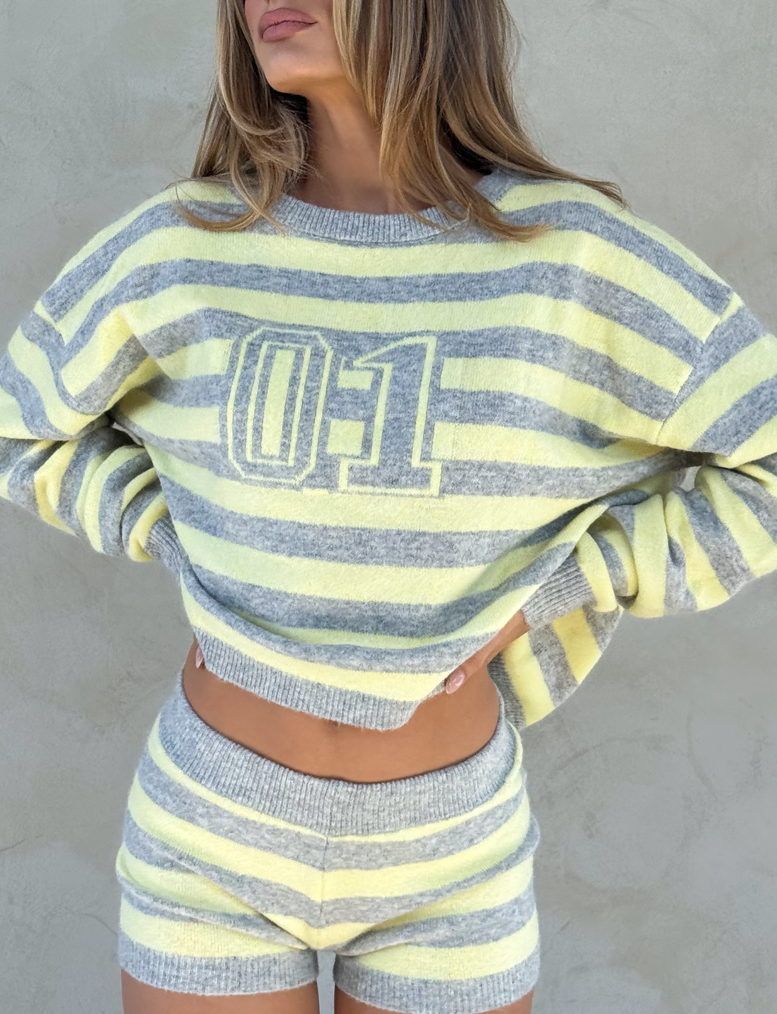 KOA JUMPER - YELLOW AND GREY STRIPE - Image 4