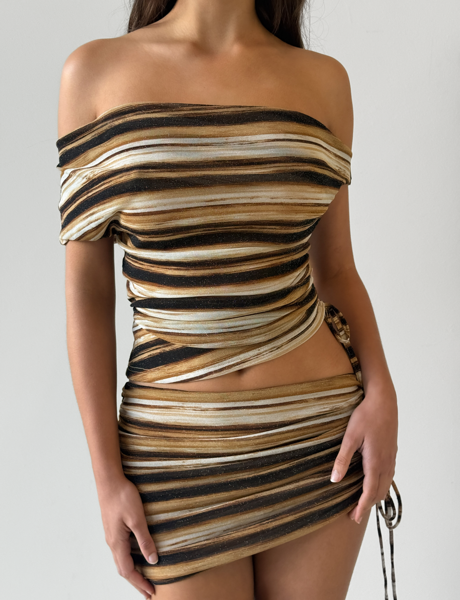 BRAELYN TOP - BROWN STRIPE - Image 4