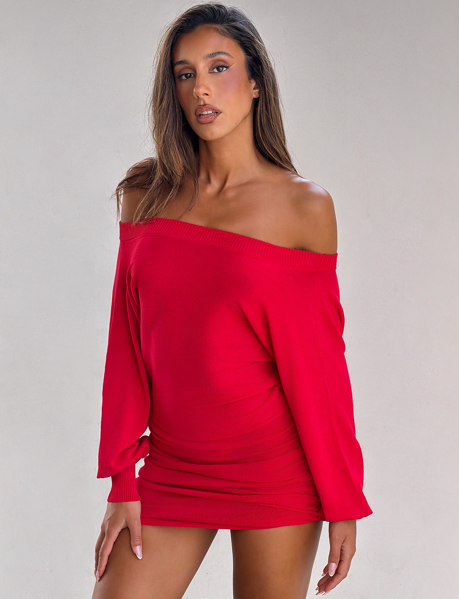 JANINE MINI DRESS - RED - Image 3