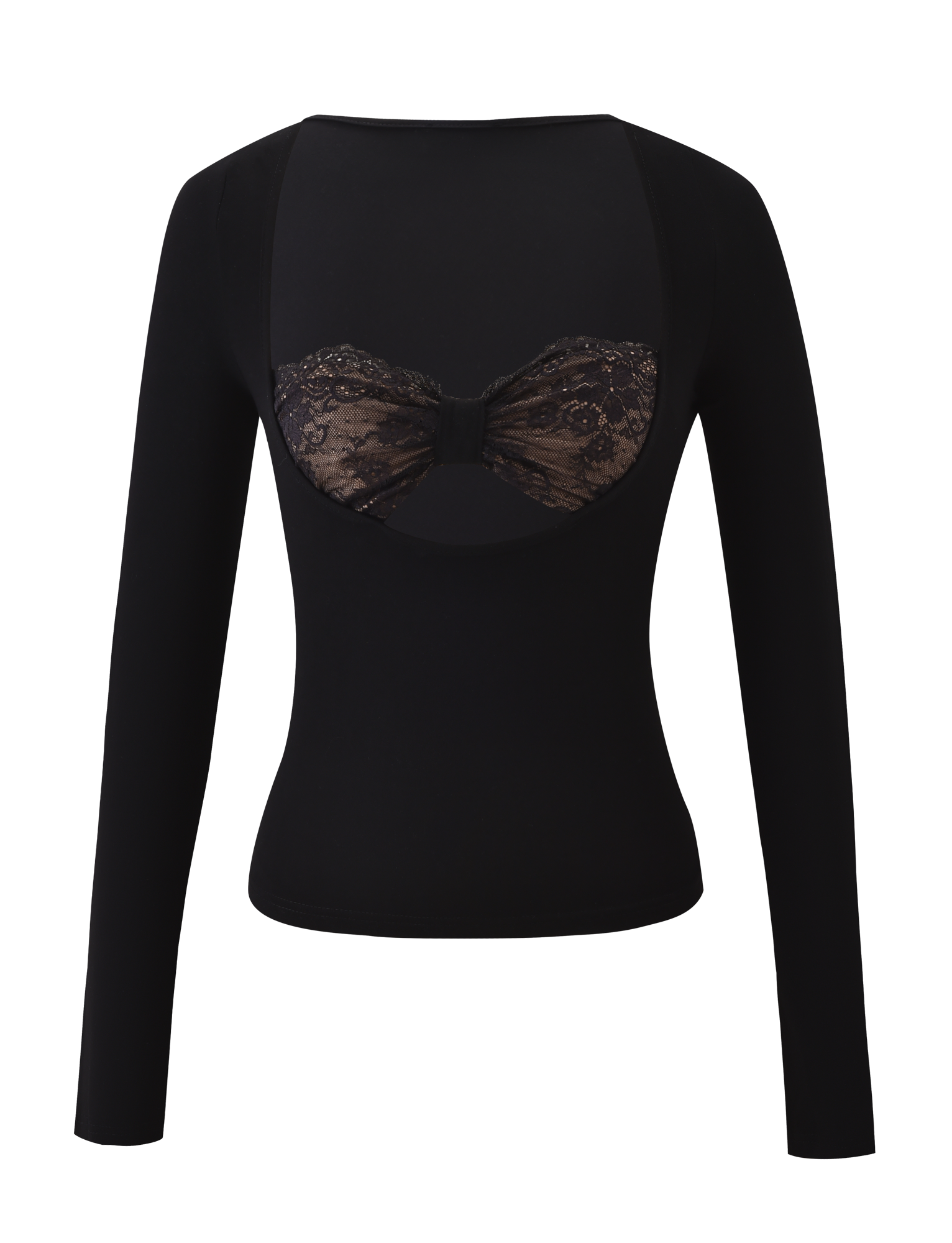 DAMELA LONG SLEEVE TOP - BLACK - Image 6