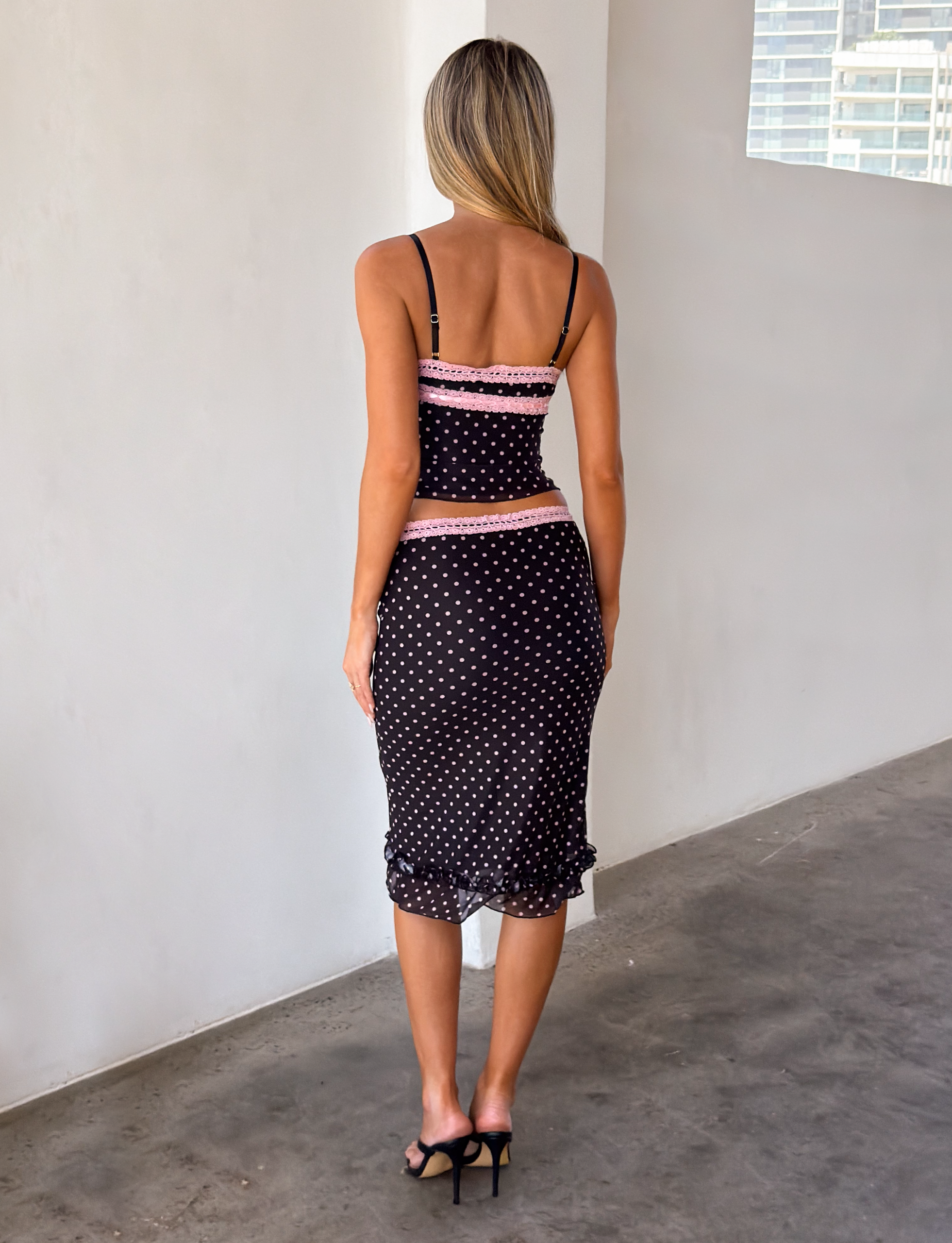 AMARA MIDI SKIRT - BLACK - Image 3