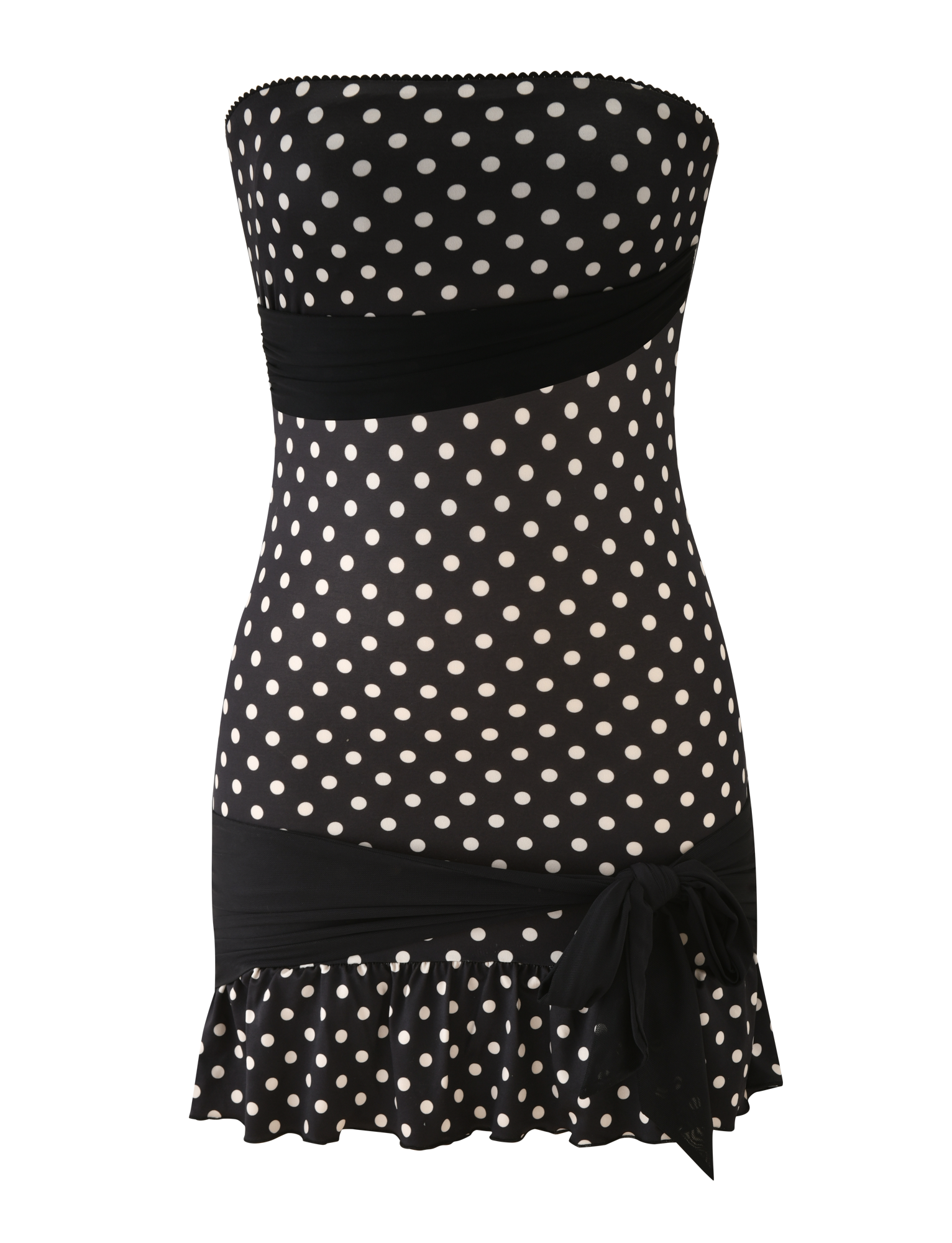 TOVE MINI DRESS - BLACK POLKA DOT - Image 6
