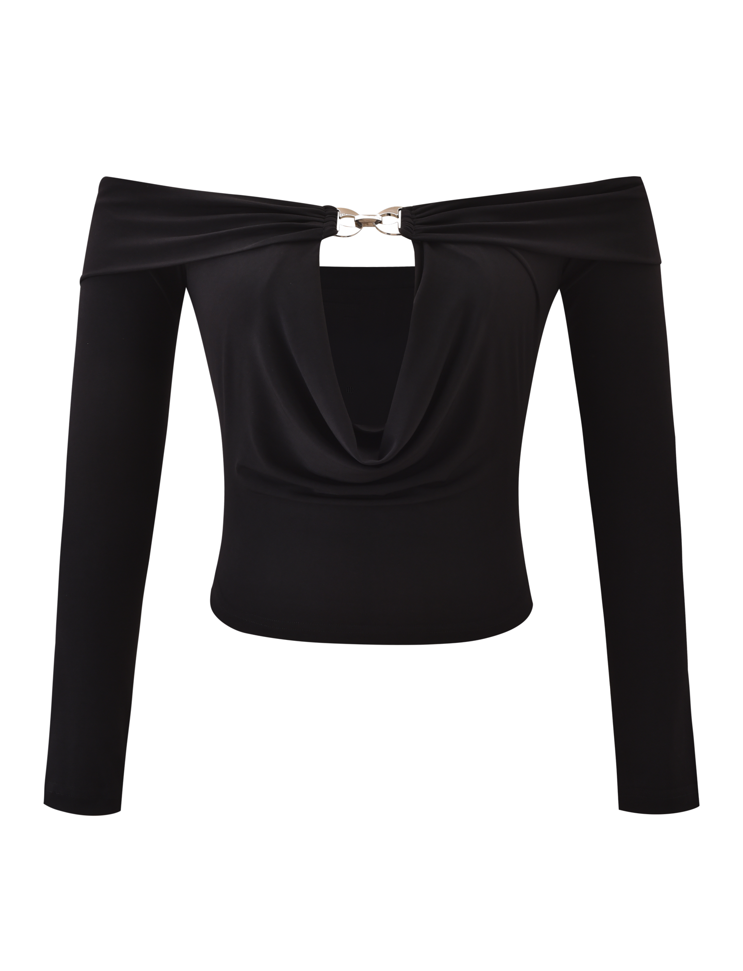 JENESIS LONG SLEEVE TOP - BLACK - Image 6