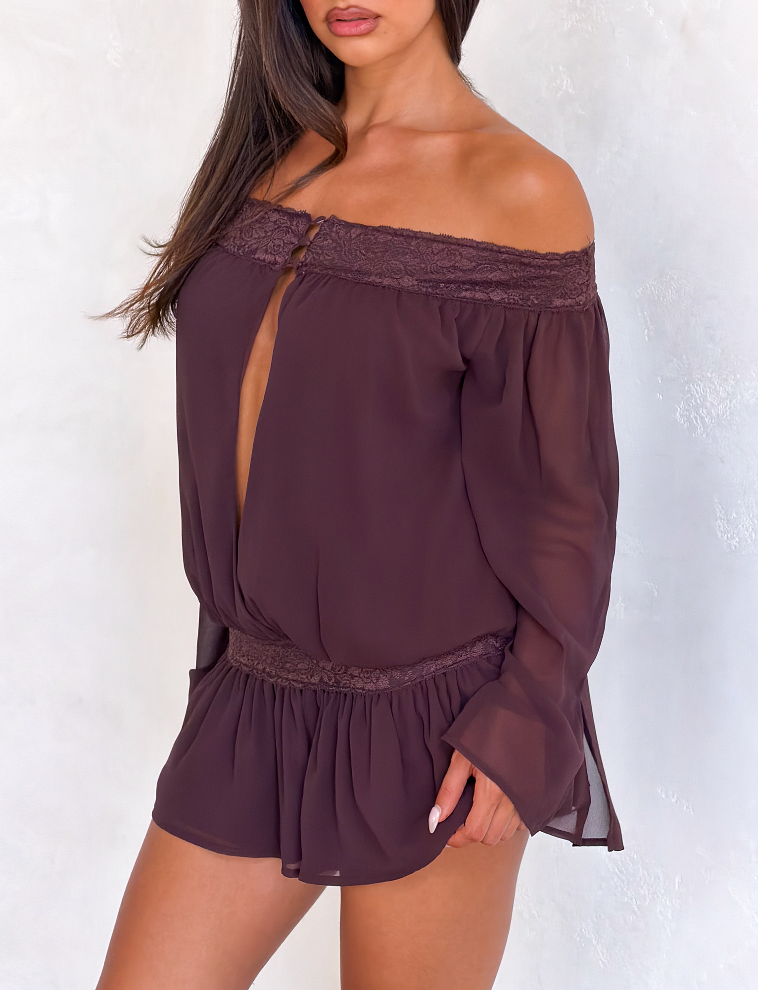 TESSIE PLAYSUIT - BROWN - Image 5
