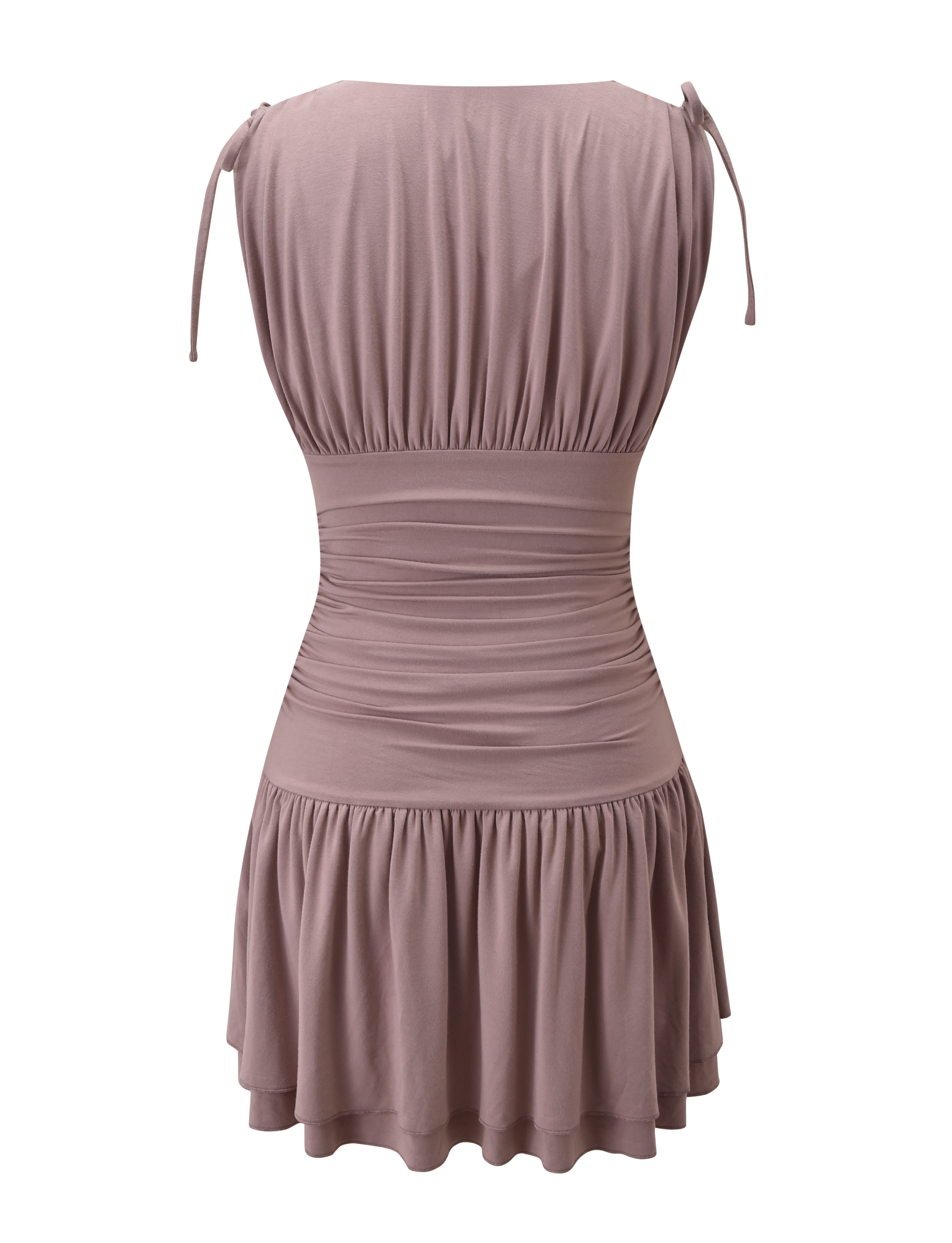 HALONA MINI DRESS - MOCHA - Image 8