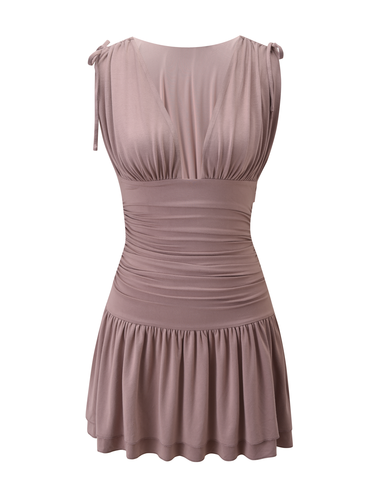 HALONA MINI DRESS - MOCHA - Image 7