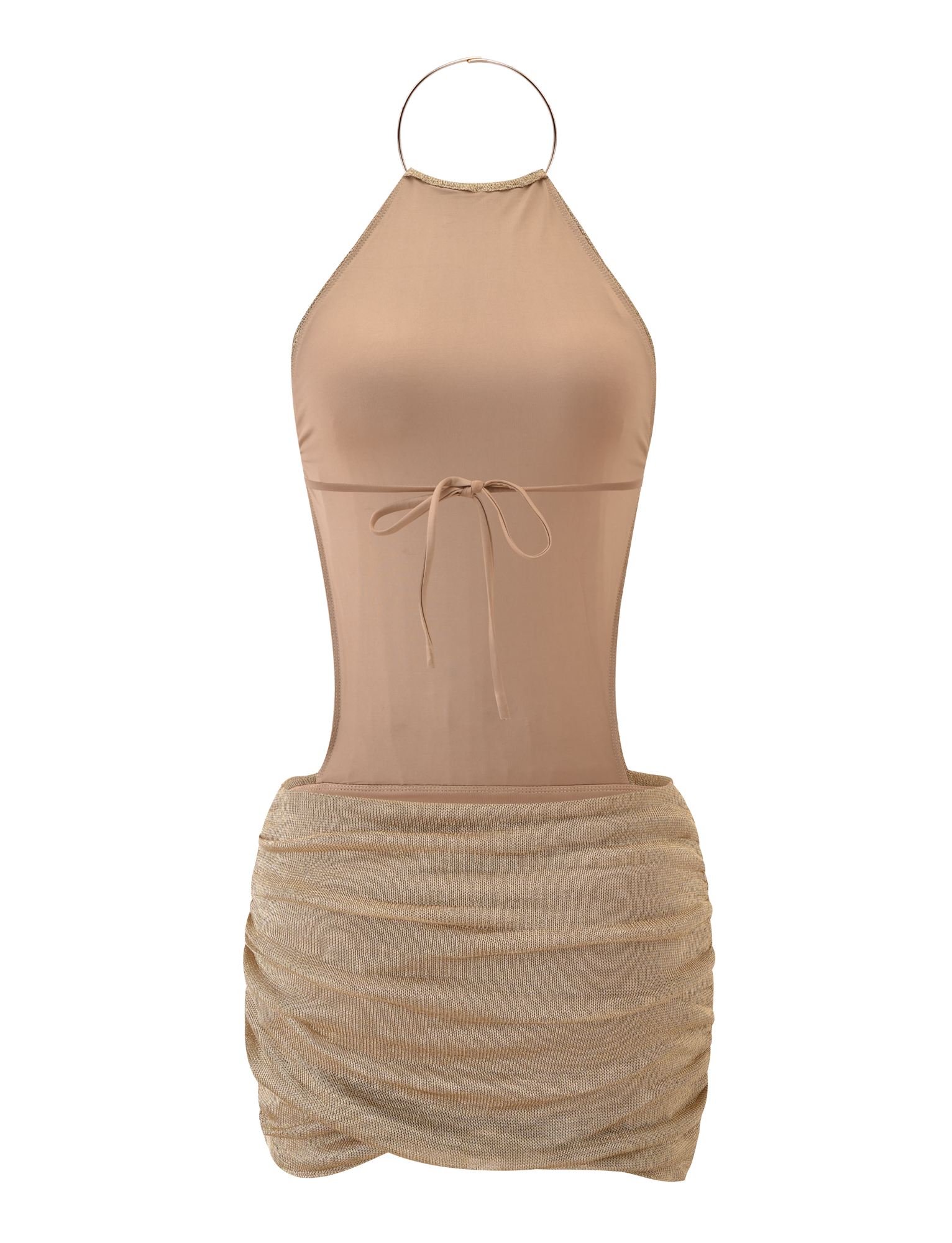 EVANNA MINI DRESS - GOLD - Image 9