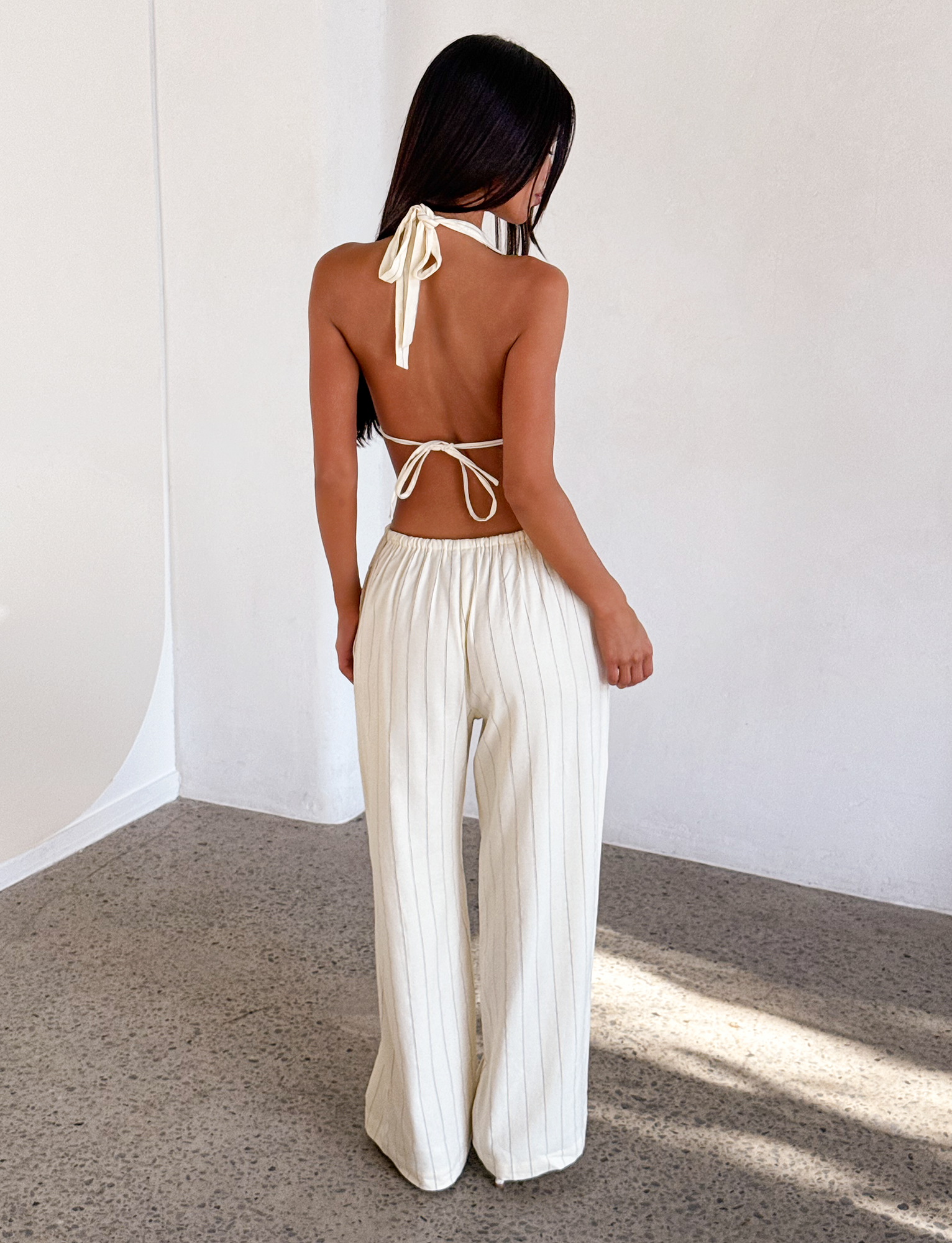 LAINEY PANT - BEIGE STRIPE - Image 5