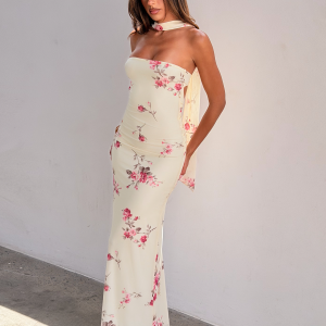 DANIELA SCARF DRESS - YELLOW FLORAL