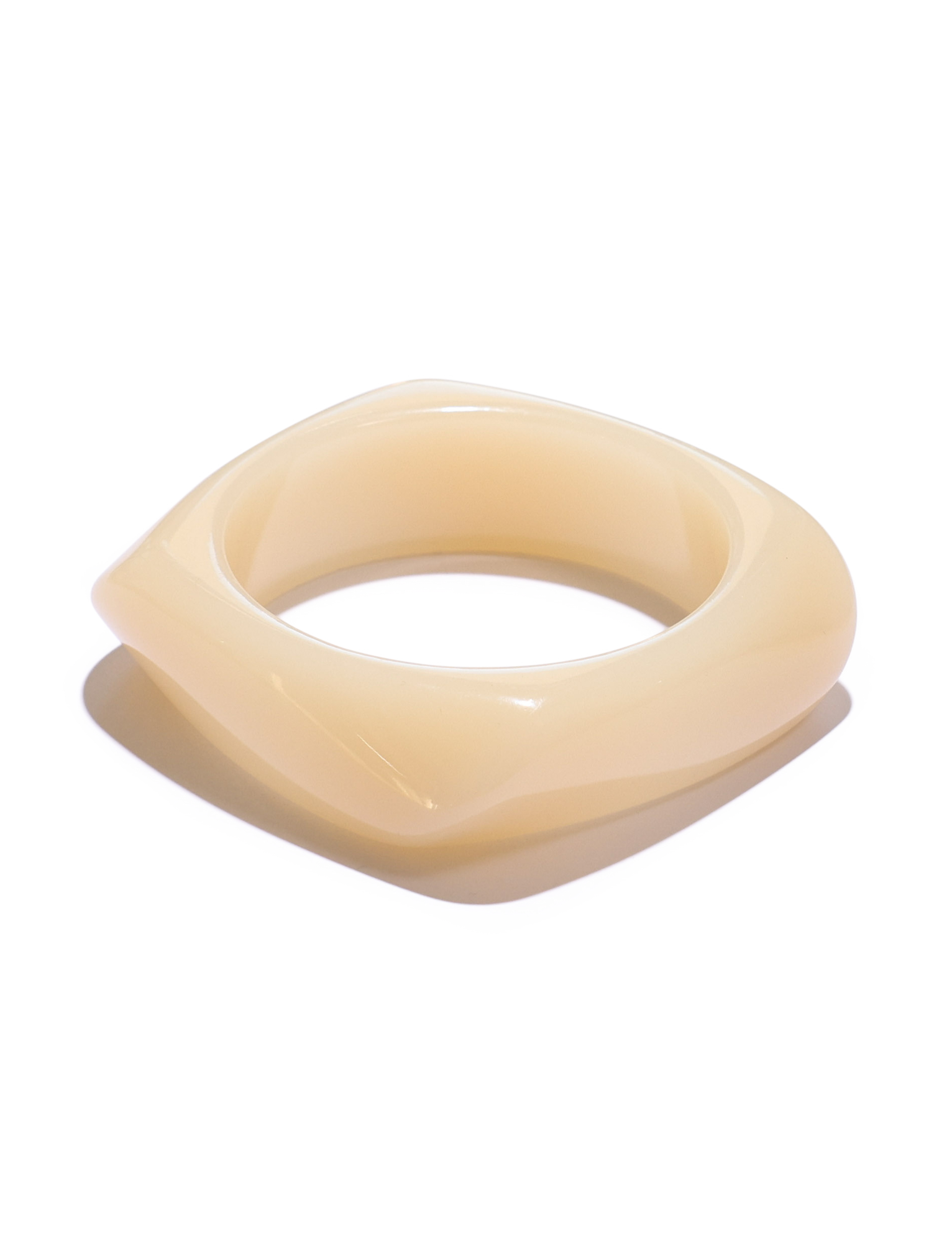 TIA CHUNKY 2PC RESIN BANGLE SET - CREAM / BLUE RESIN - Image 7