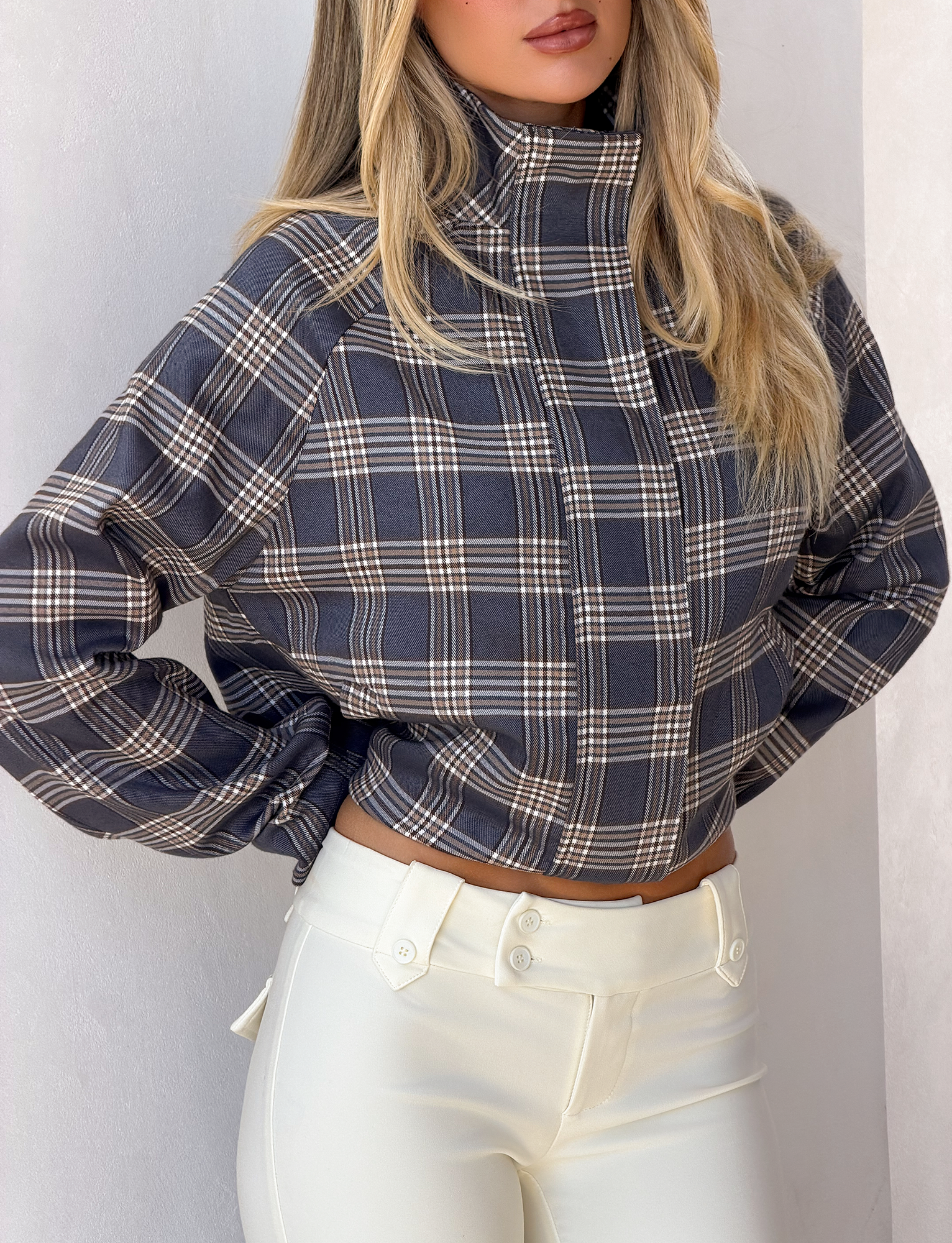 LENNEX JACKET - GREY CHECK - Image 7