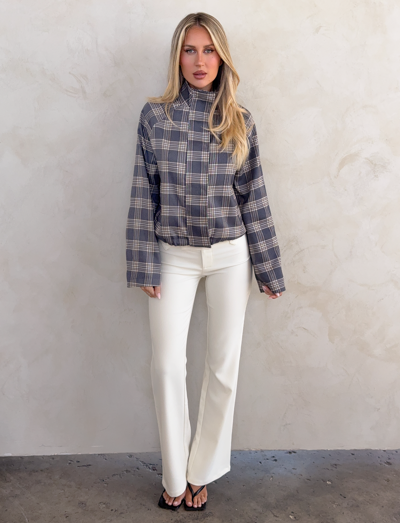 LENNEX JACKET - GREY CHECK - Image 2