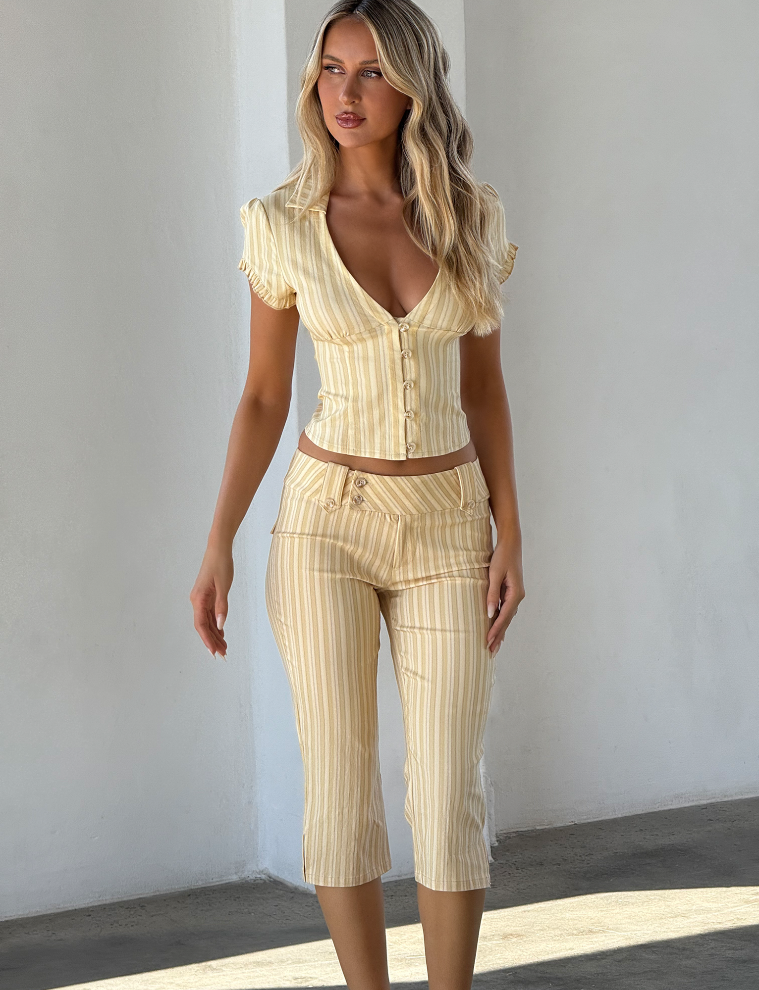 KITTIE CAPRI - YELLOW STRIPE - Image 6