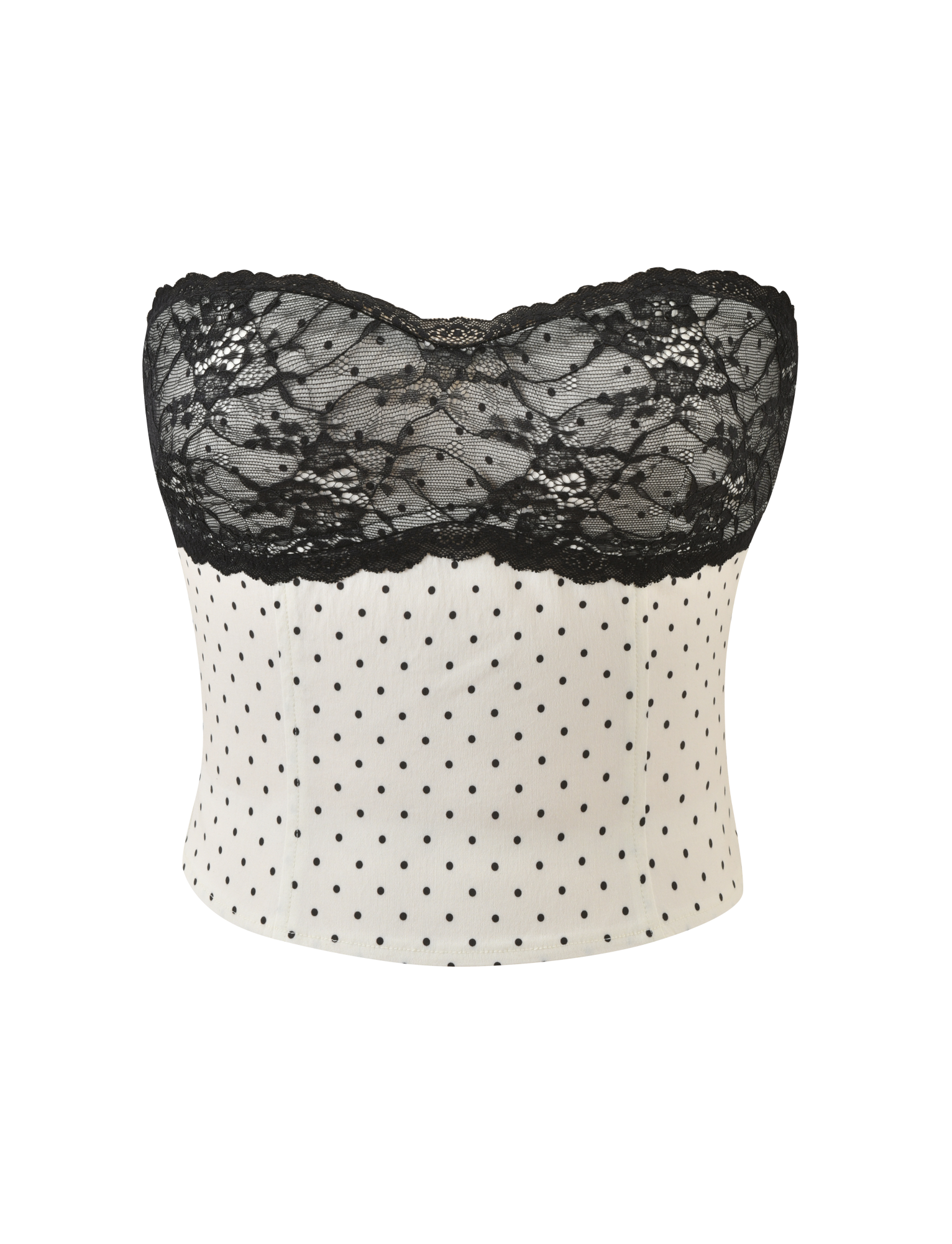 KITTIE LACE CORSET - CREAM DOT - Image 7