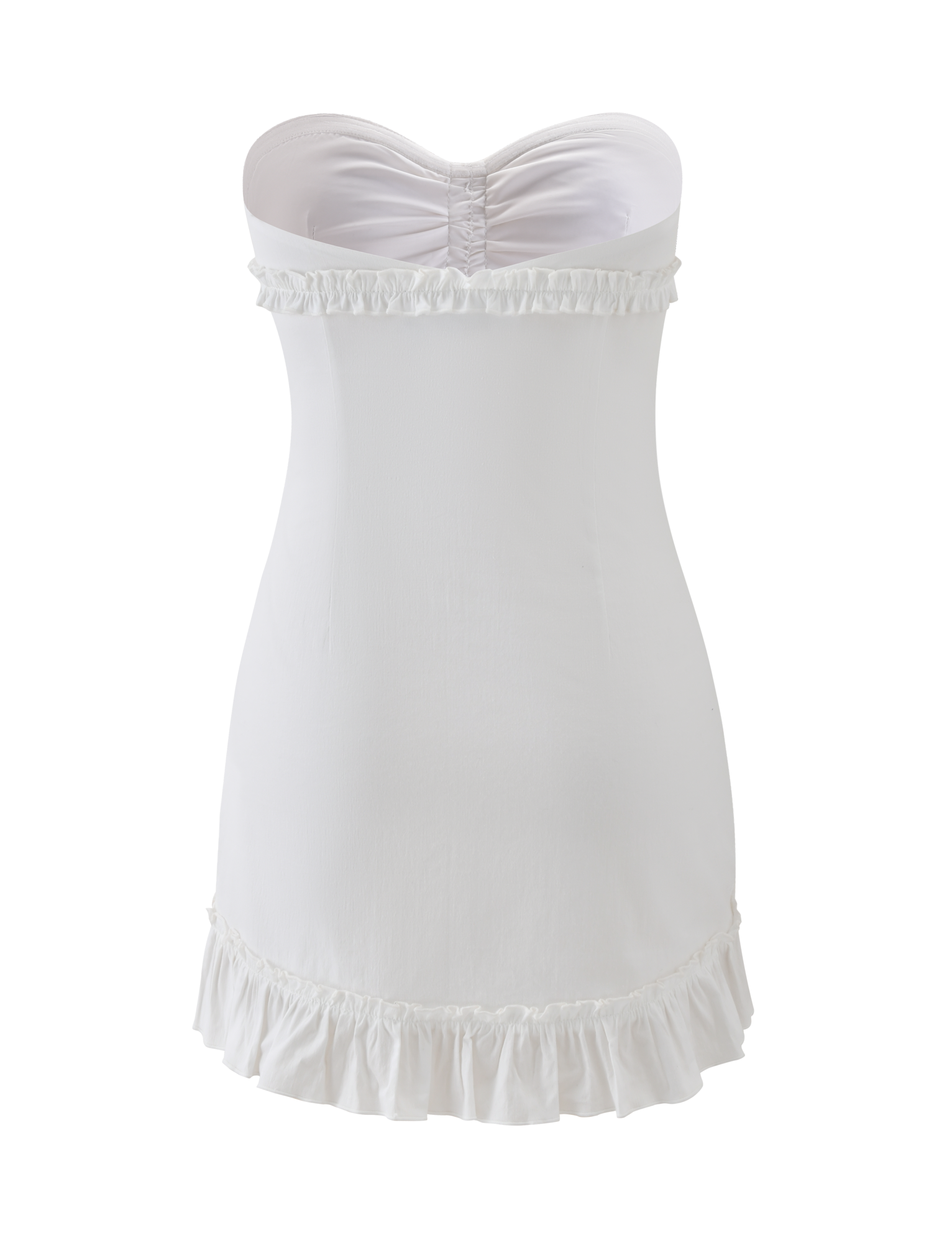 KITTIE STRAPLESS DRESS - WHITE - Image 7