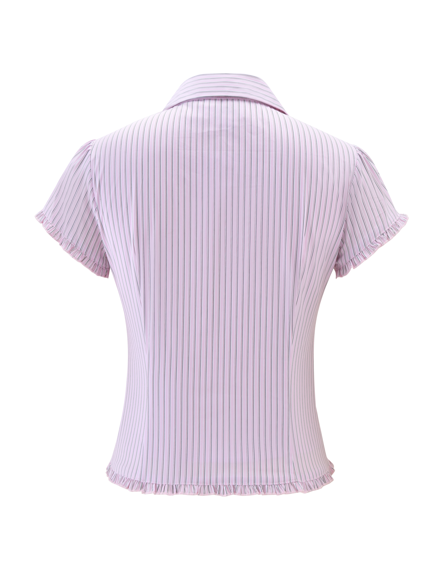 VALERIE SHORT SLEEVE SHIRT - PINK STRIPE - Image 8