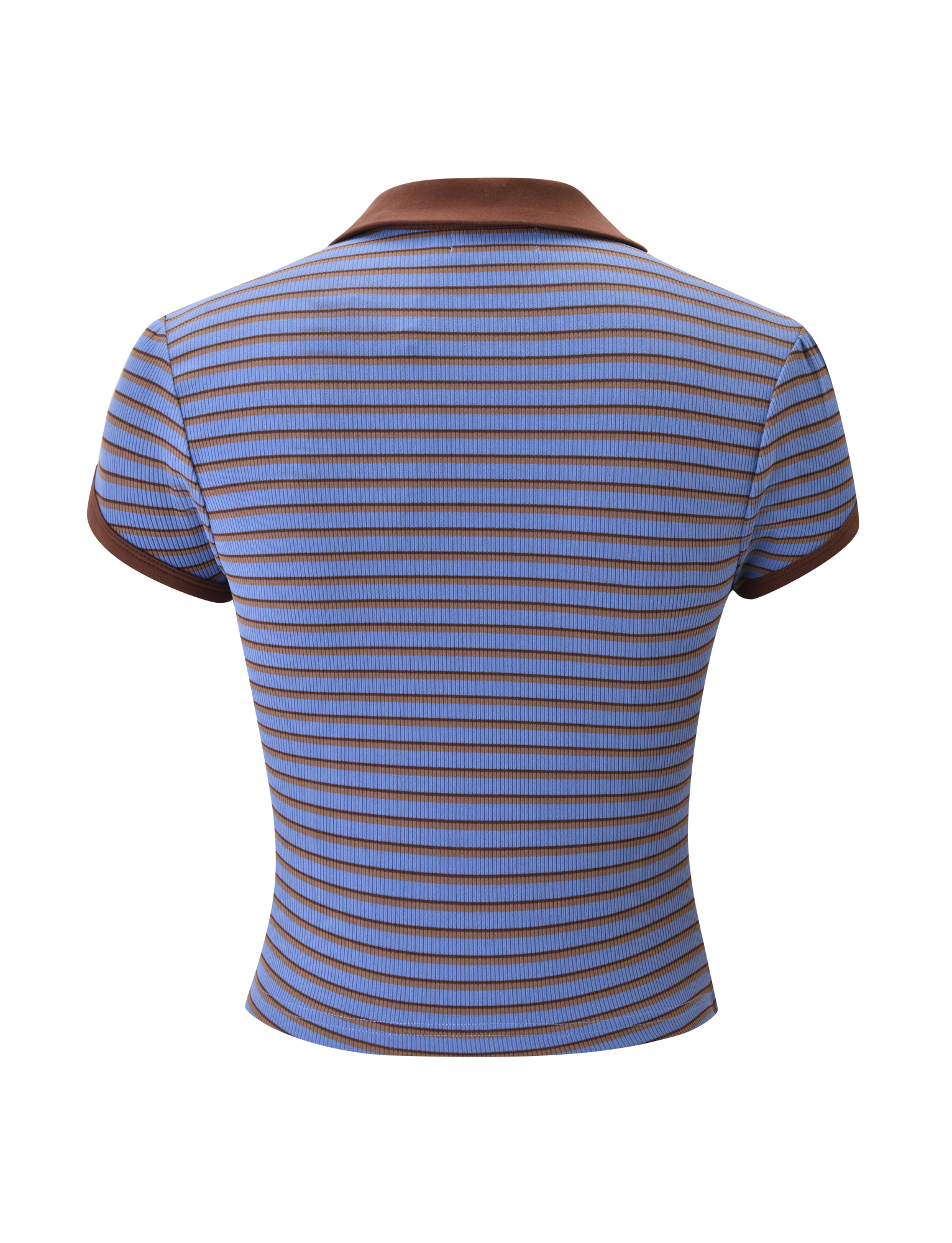 KAYDIN TOP - BLUE AND BROWN STRIPE - Image 8