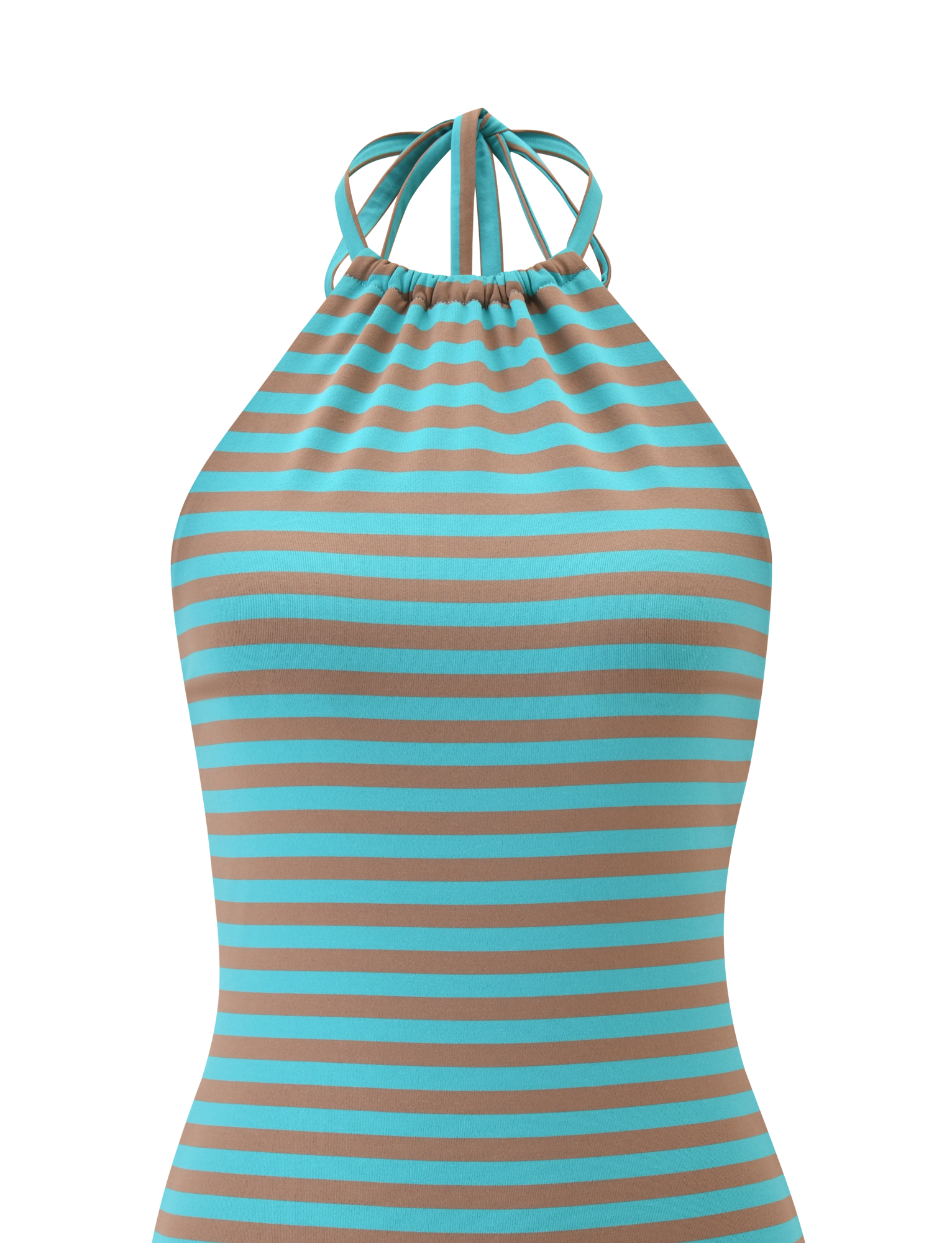 DILLON DRESS 2.0 - MUSHROOM AQUA STRIPE - Image 10