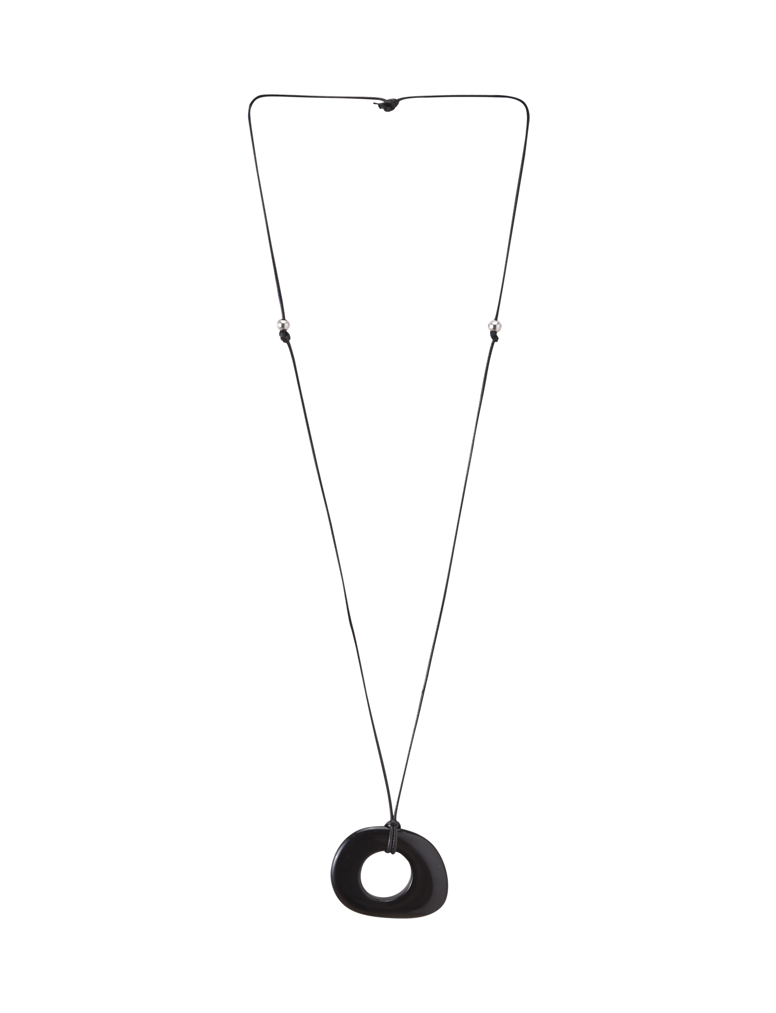 FAELLA PENDANT NECKLACE - BLACK - Image 3
