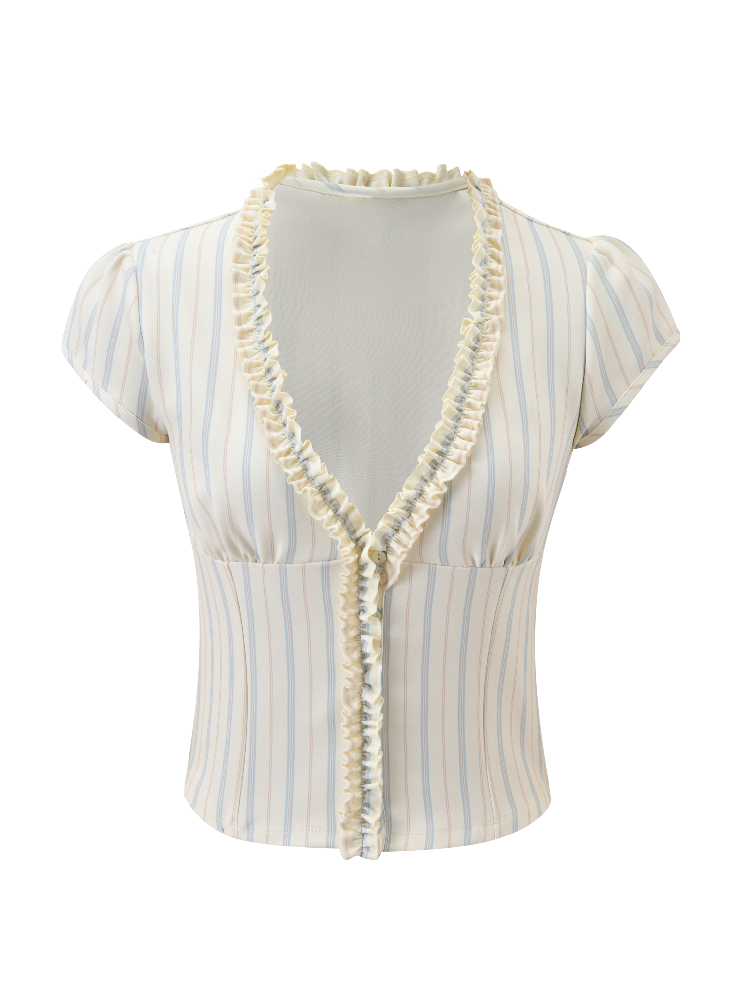 VALERIE RUFFLE TOP - STRIPE - Image 8