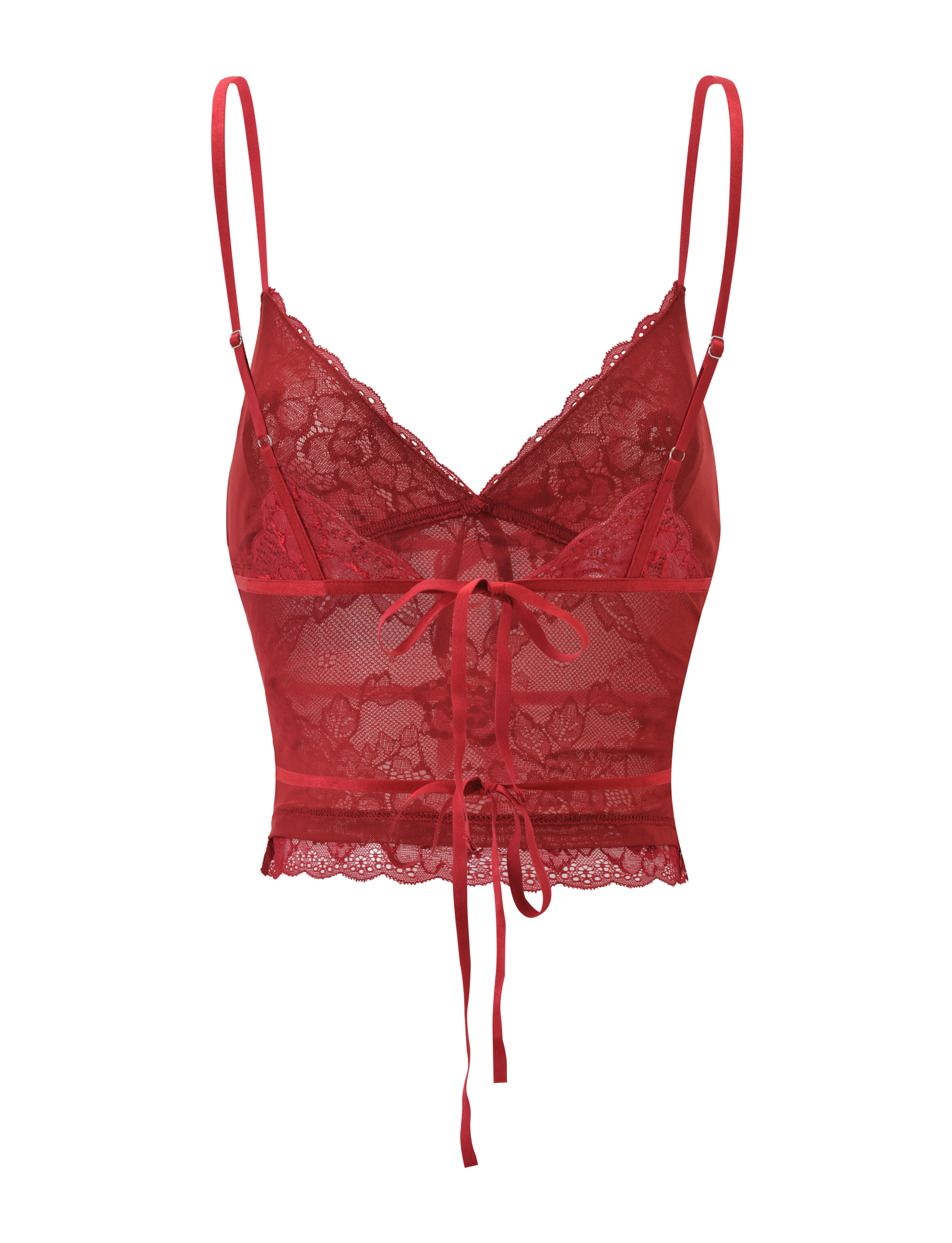 KIRRA BEADED SEQUIN LACE TOP - RED - Image 9