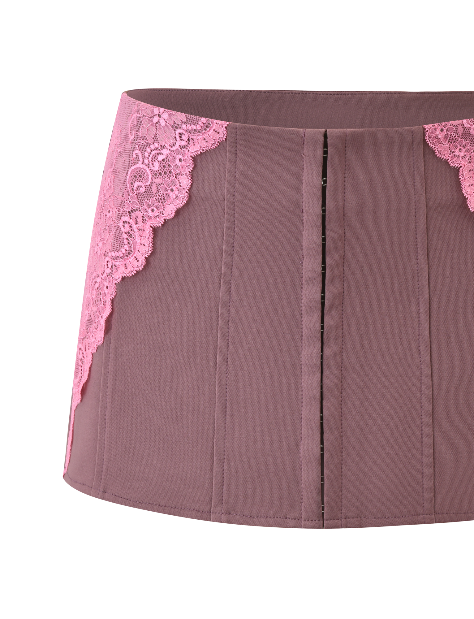 MARGARITA LACE MINI SKIRT - BROWN - Image 9