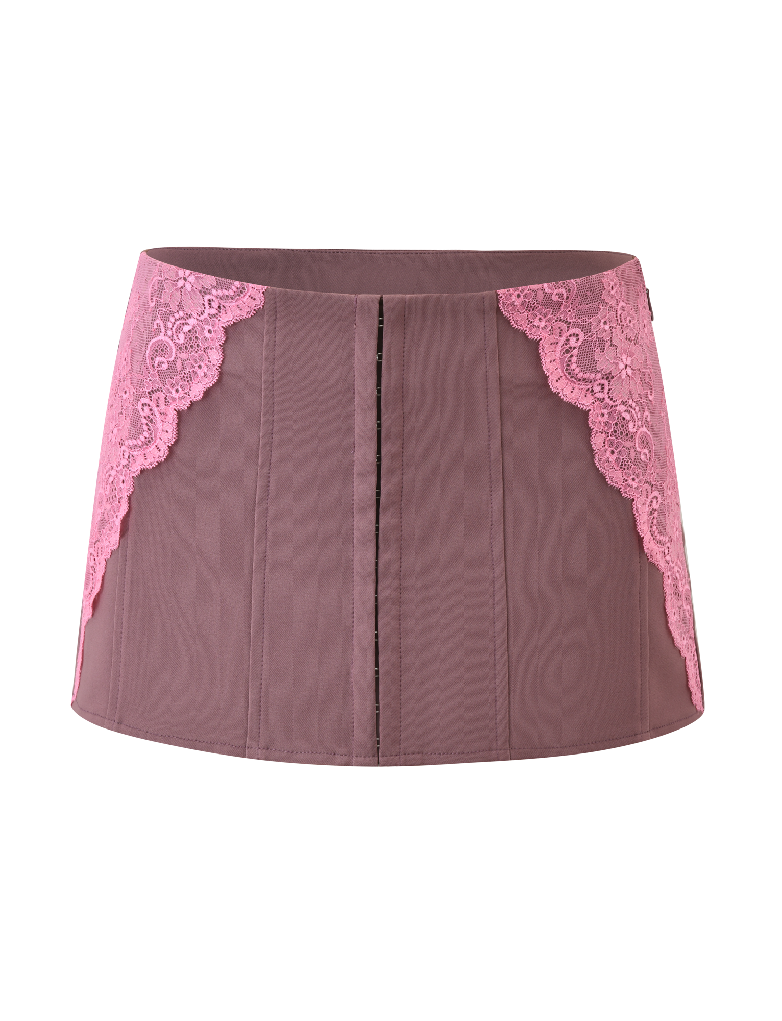 MARGARITA LACE MINI SKIRT - BROWN - Image 7