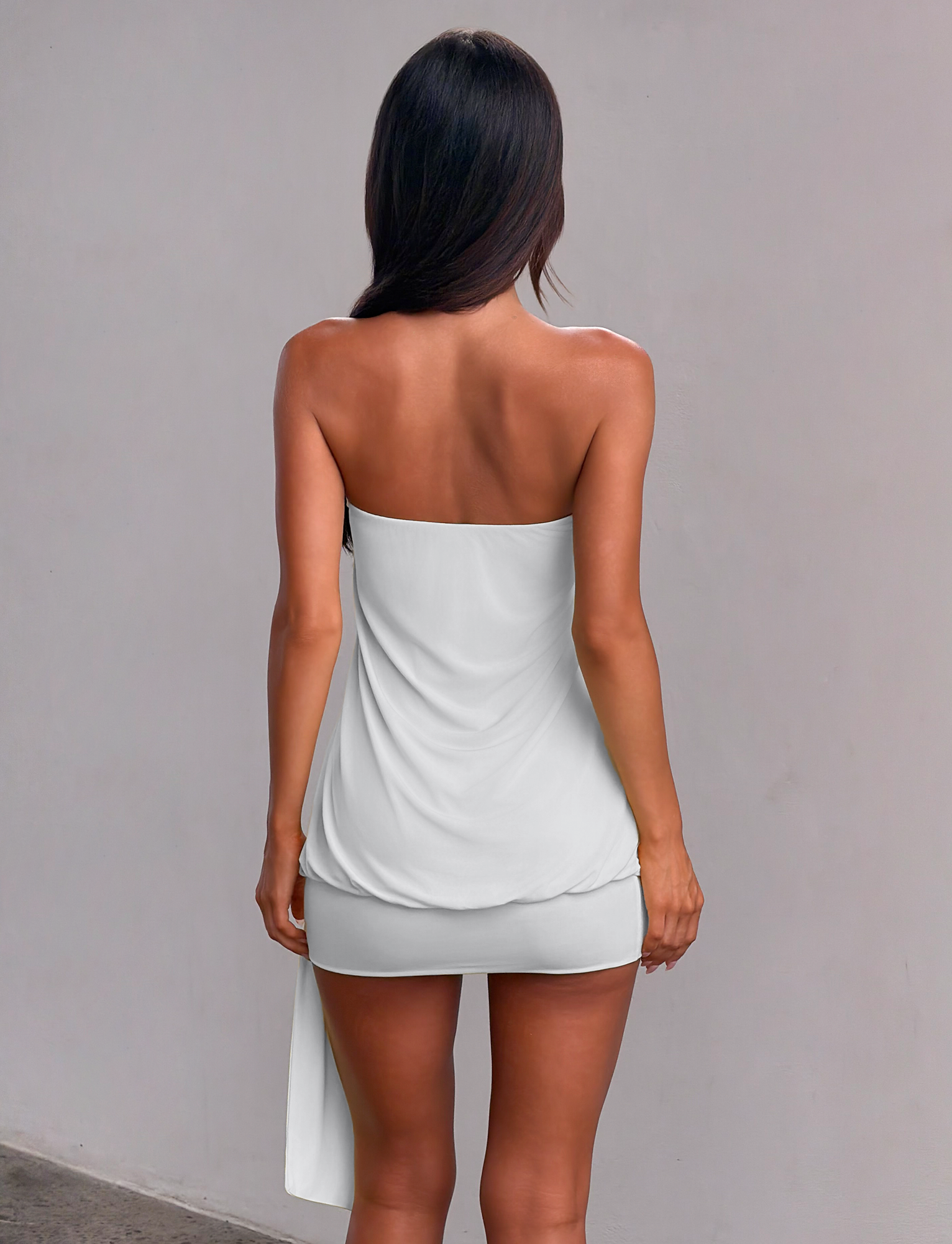RAVENNA MINI DRESS - COOL SLATE - Image 5
