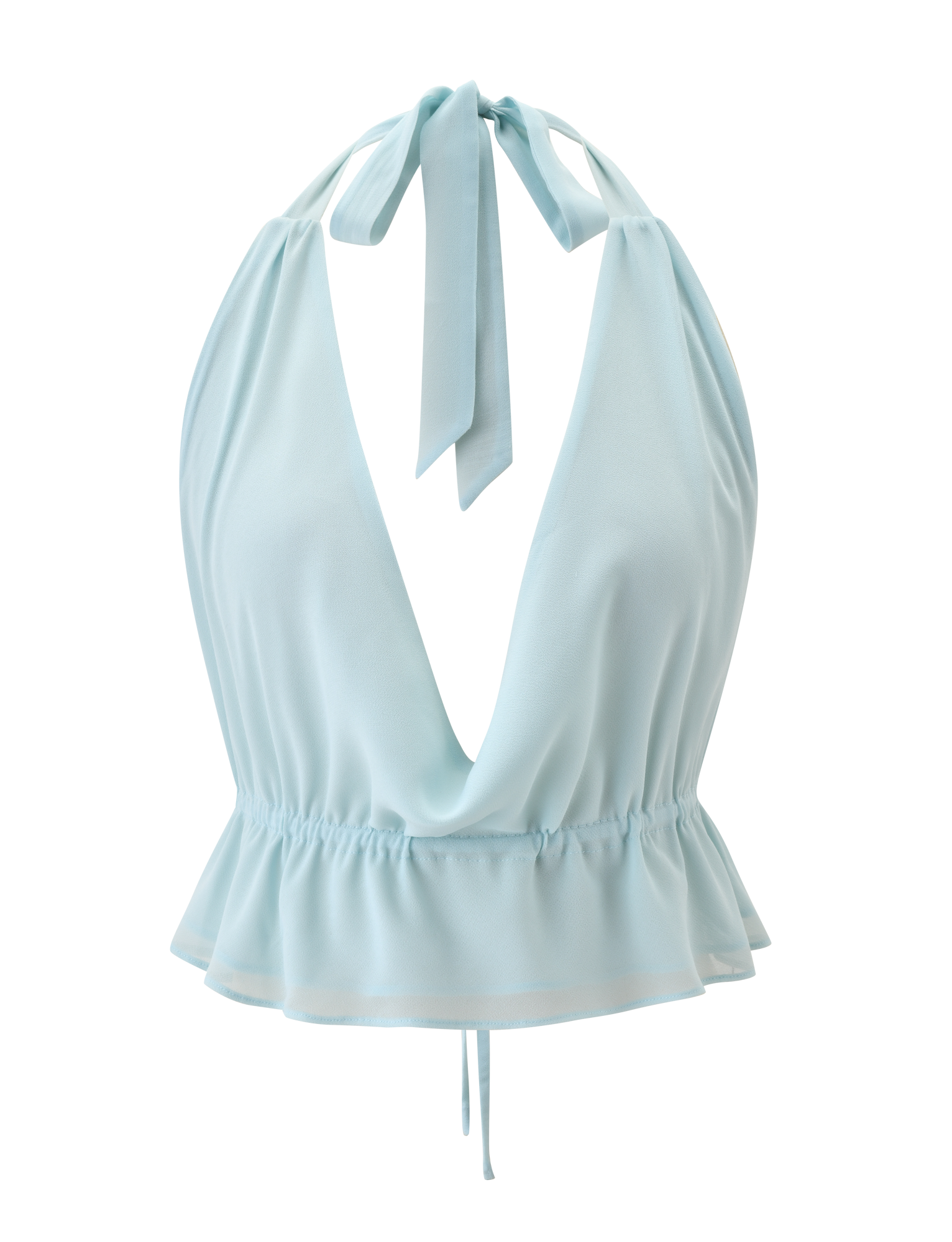 VEDA OPEN BACK COWL TOP - SEAFOAM - Image 7