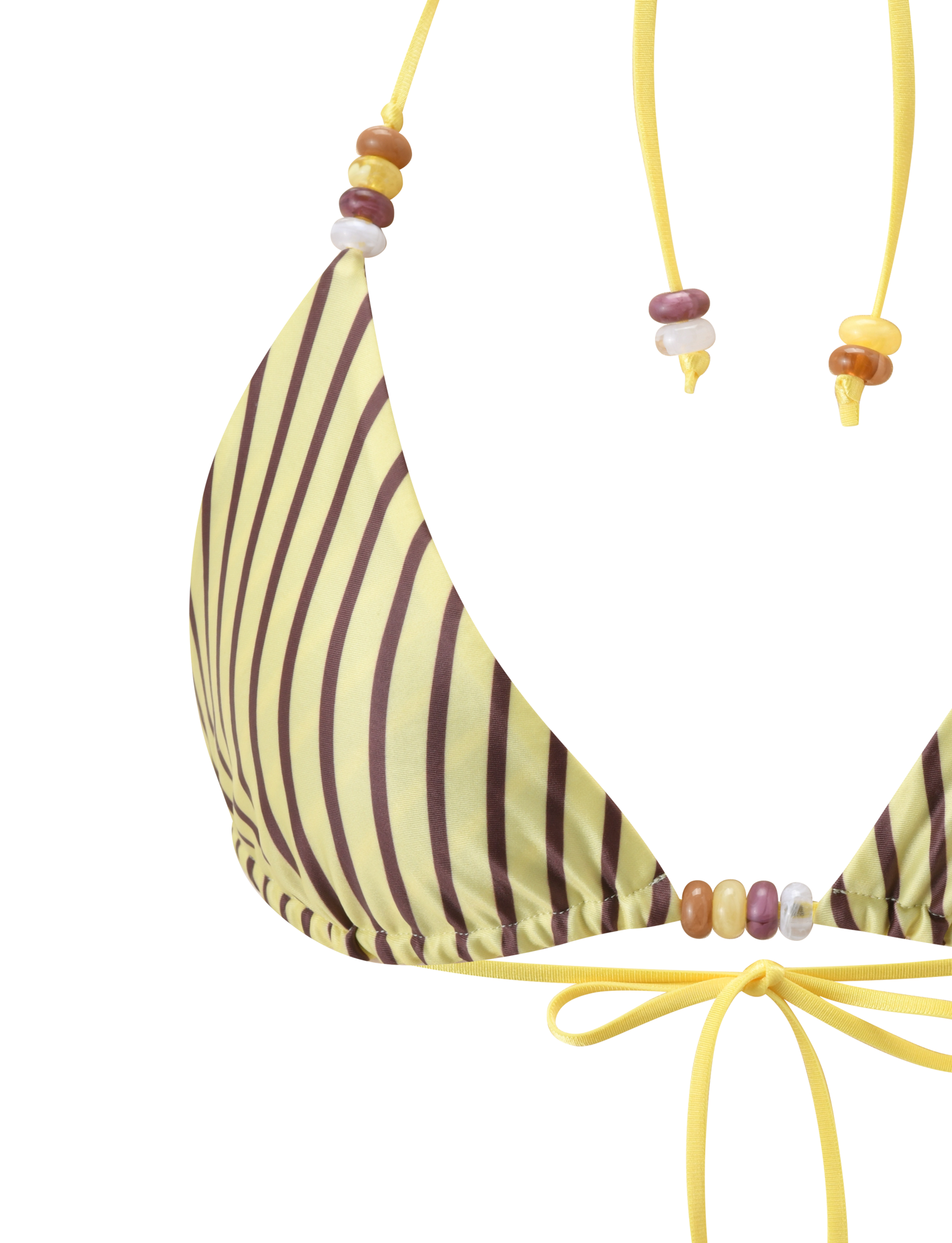 FINLEA REVERSIBLE BIKINI TOP - BROWN AND YELLOW STRIPE - Image 11