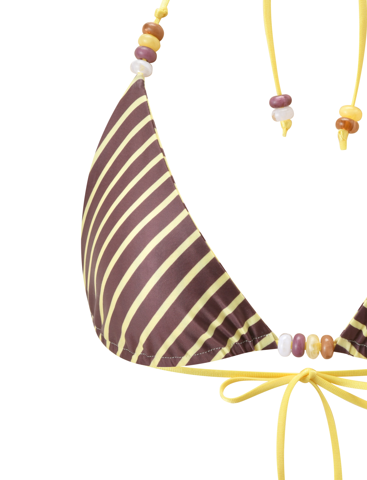 FINLEA REVERSIBLE BIKINI TOP - BROWN AND YELLOW STRIPE - Image 14
