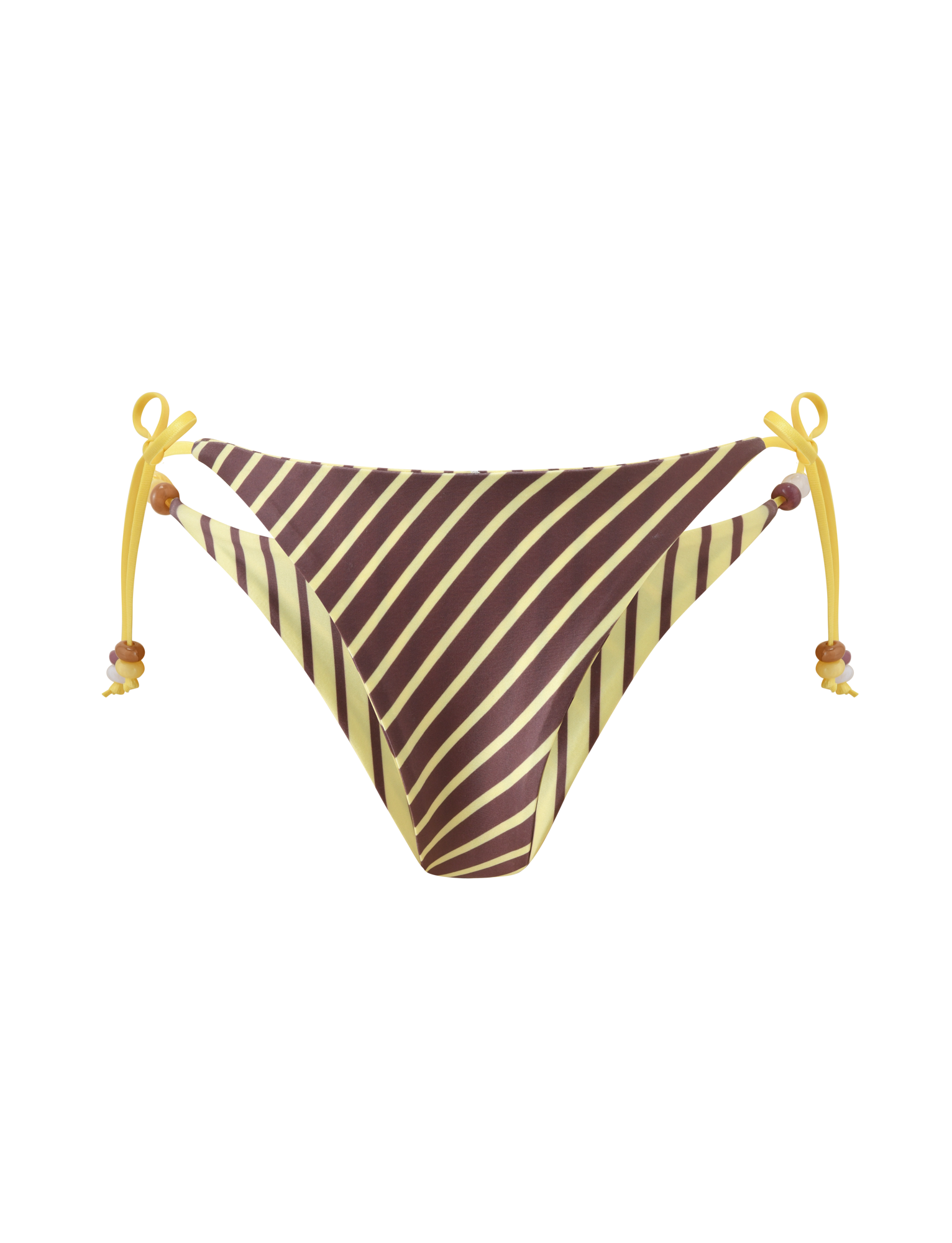 FINLEA REVERSIBLE BIKINI BOTTOM - BROWN AND YELLOW STRIPE - Image 10