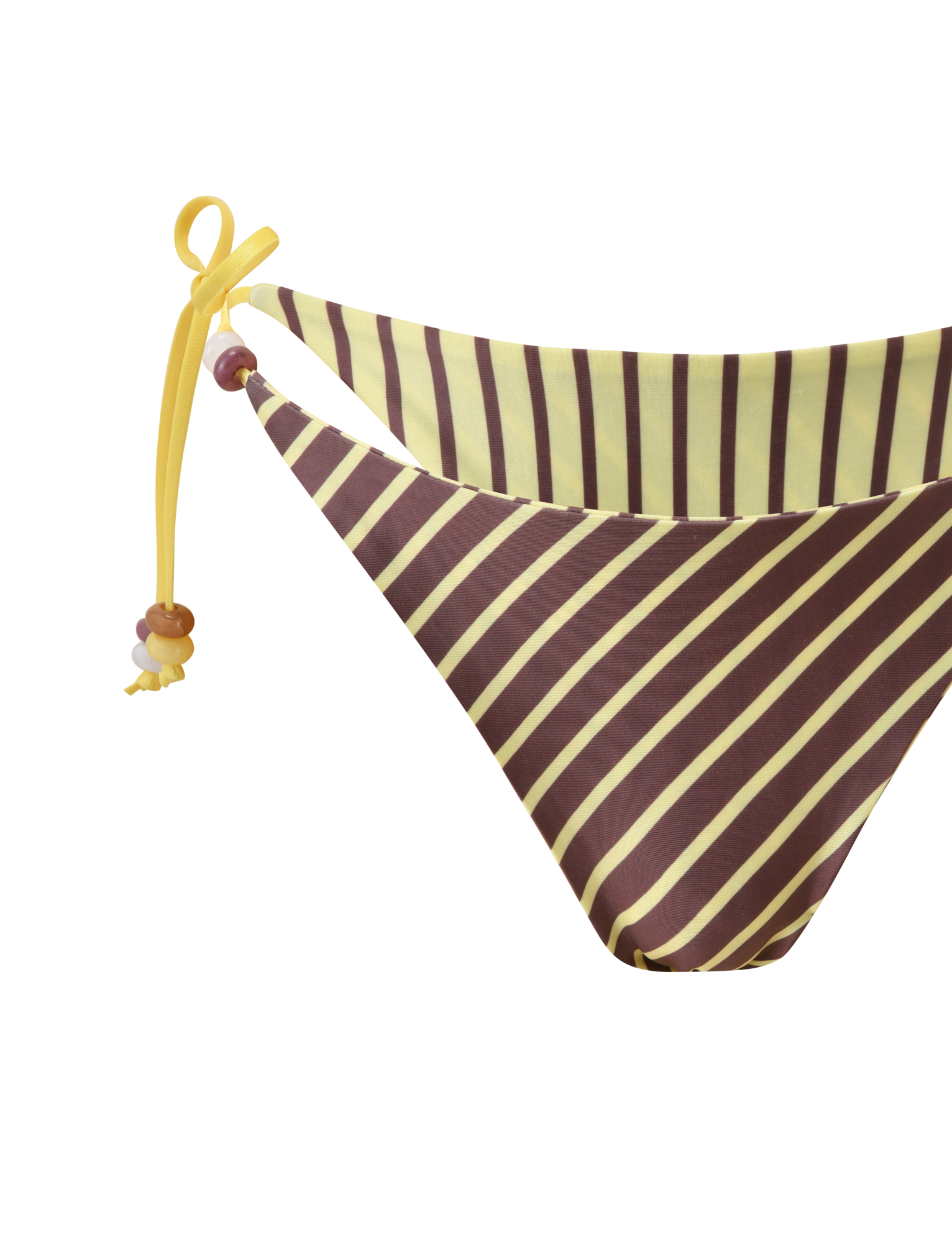 FINLEA REVERSIBLE BIKINI BOTTOM - BROWN AND YELLOW STRIPE - Image 11