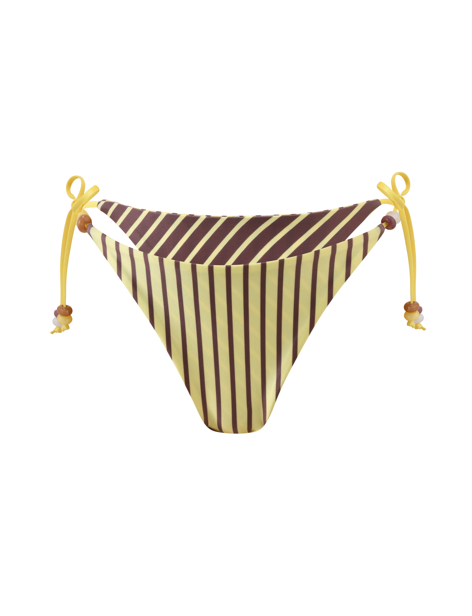 FINLEA REVERSIBLE BIKINI BOTTOM - BROWN AND YELLOW STRIPE - Image 12