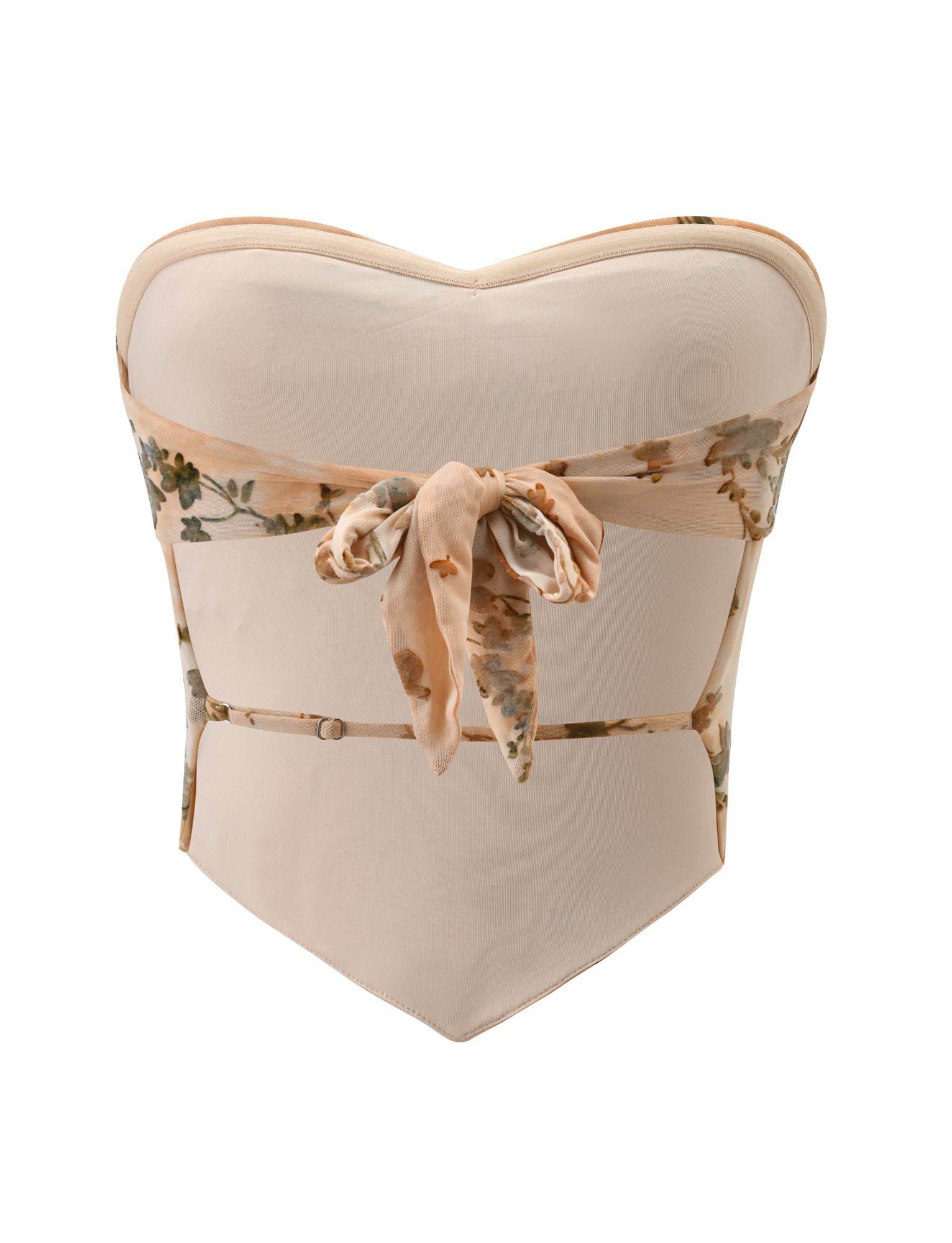 OONA BURN OUT FRINGE TOP - TAN - Image 8