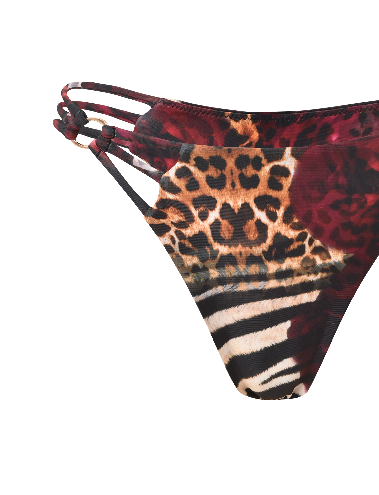 SHARLI BIKINI BOTTOM - MIXED ANIMAL PRINT - Image 7