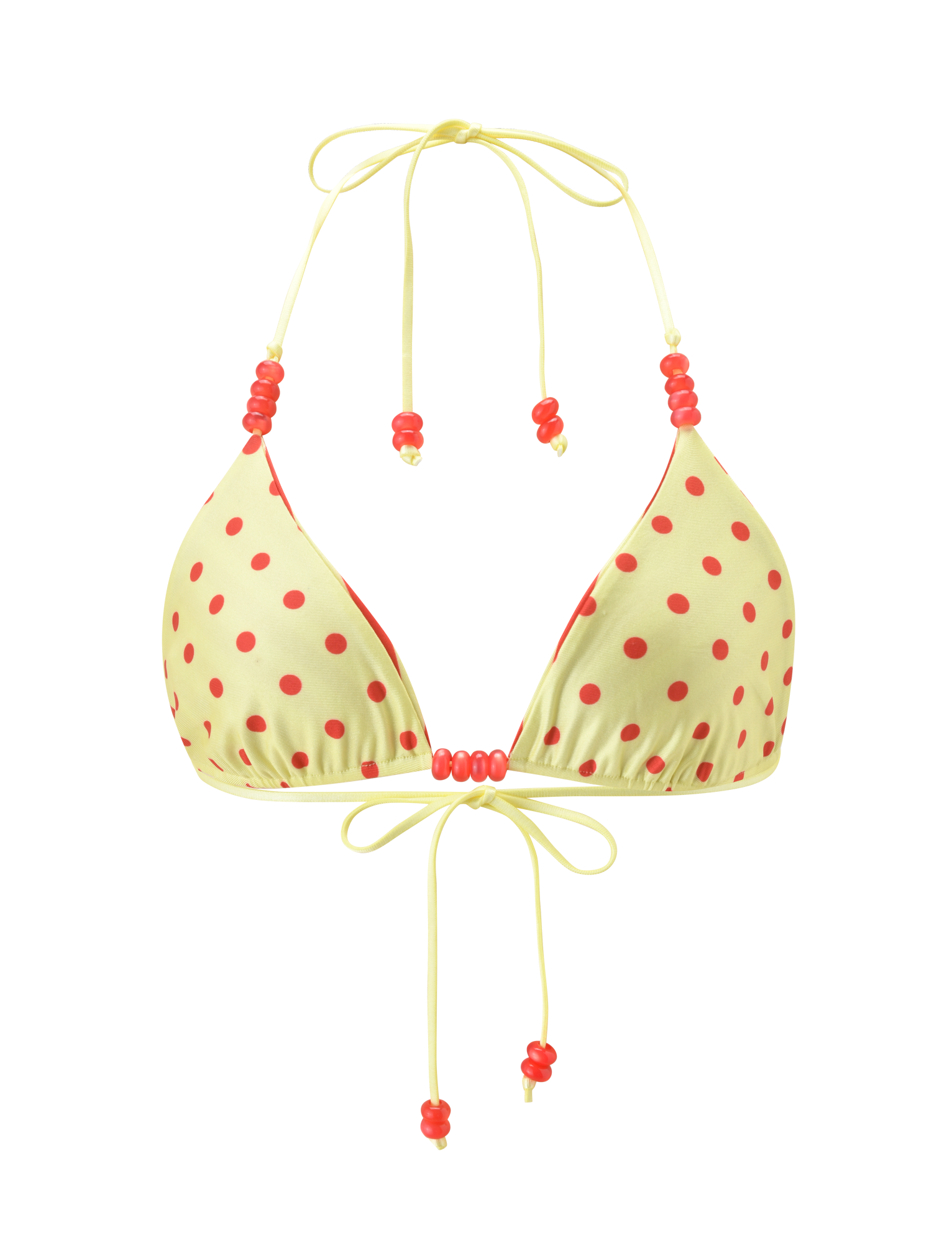 FINLEA REVERSIBLE BIKINI TOP - RED YELLOW DOT AND STRIPE - Image 7