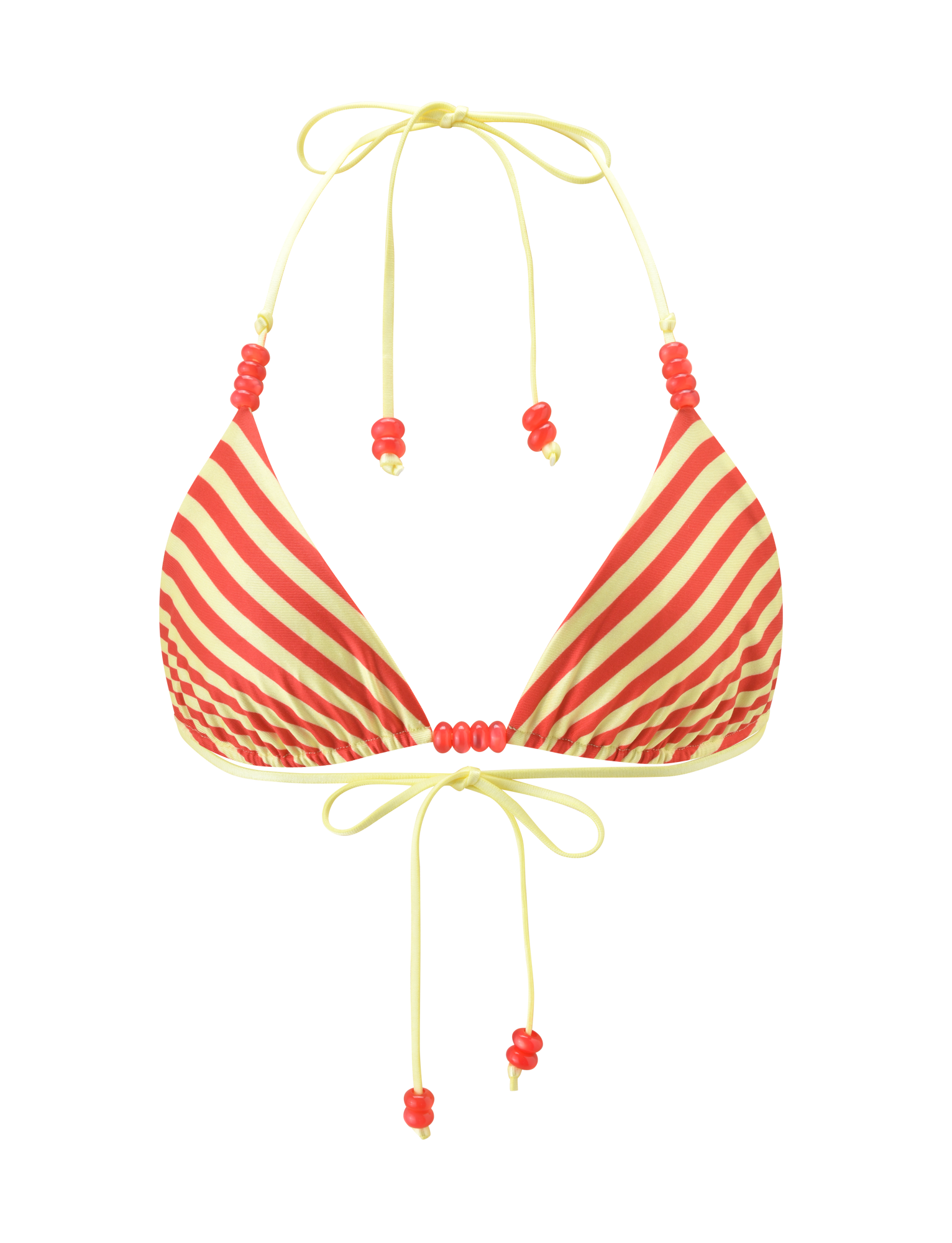 FINLEA REVERSIBLE BIKINI TOP - RED YELLOW DOT AND STRIPE - Image 8