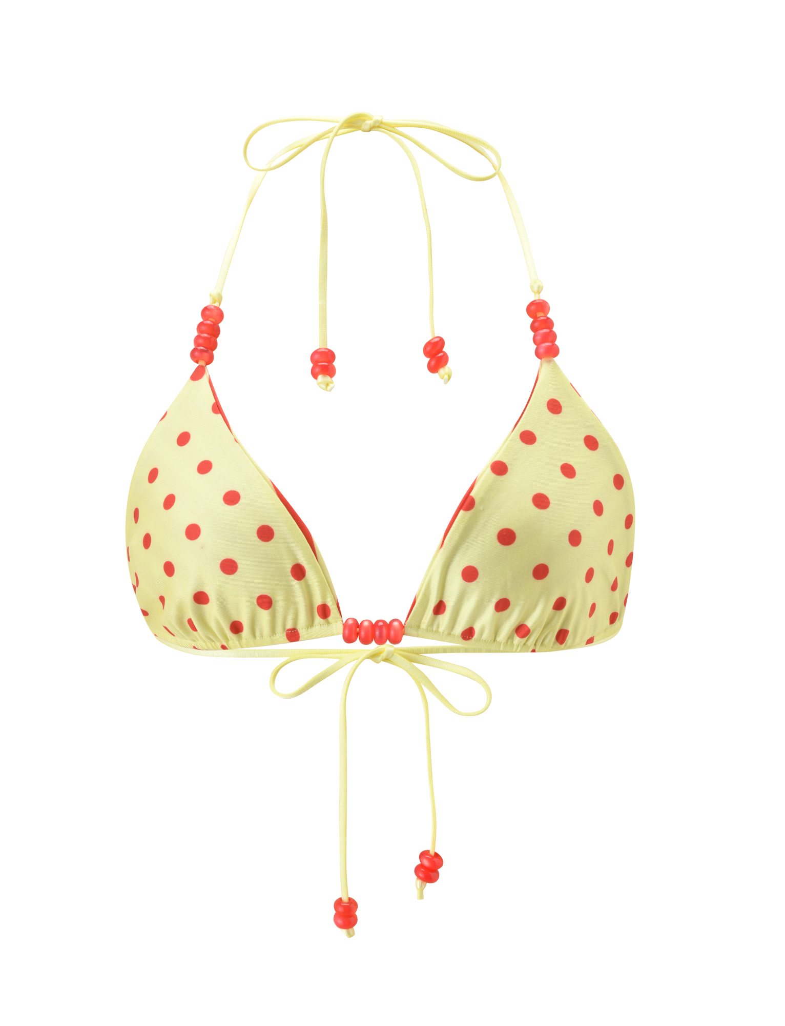FINLEA REVERSIBLE BIKINI TOP - RED YELLOW DOT AND STRIPE - Image 10