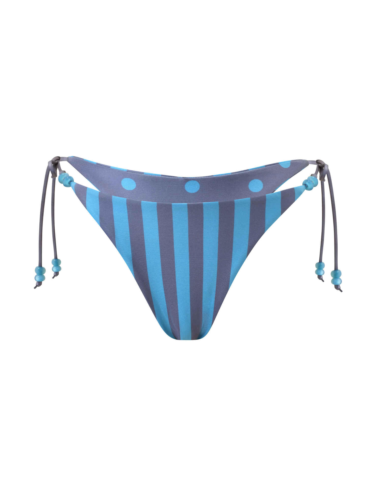 FINLEA REVERSIBLE BIKINI BOTTOM - BLUE GREY DOT AND STRIPE - Image 7