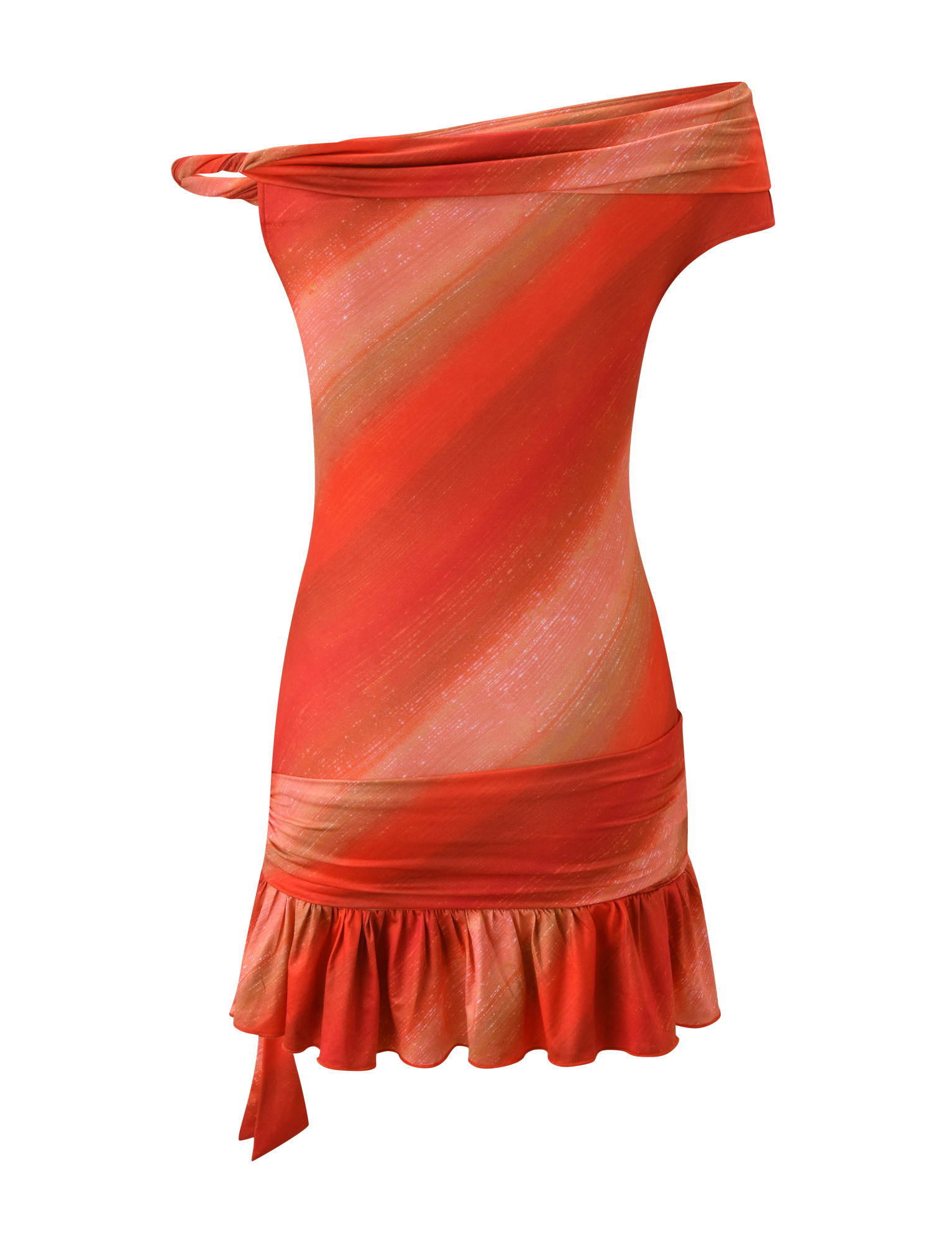 HAELO MINI DRESS - SUNRISE GLITTER STRIPE - Image 8